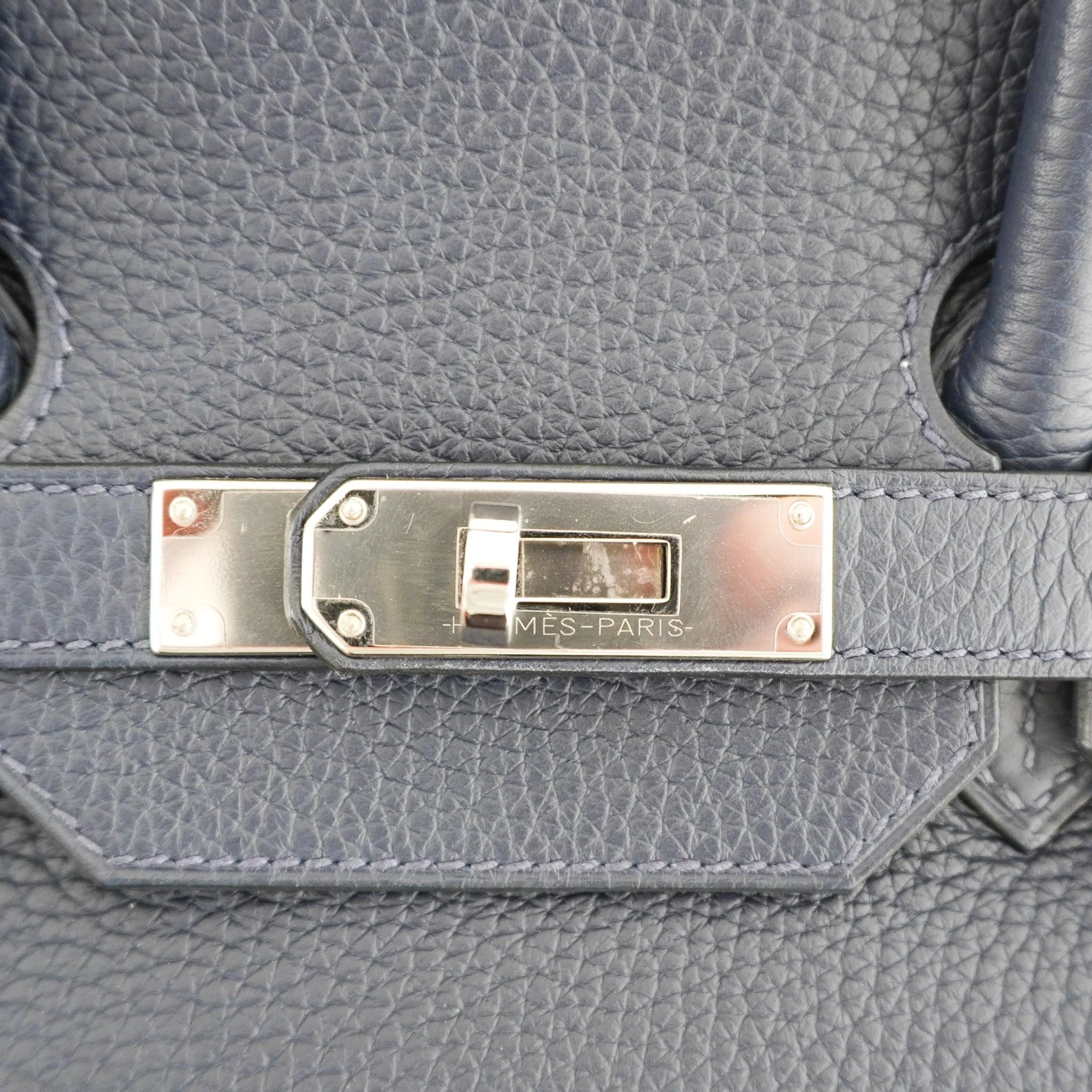 Hermès Bleu Nuit Birkin 35 Verso Togo Leather Rose Pourpre Interior Palladium Hardware | Authentic Preloved - Image 11