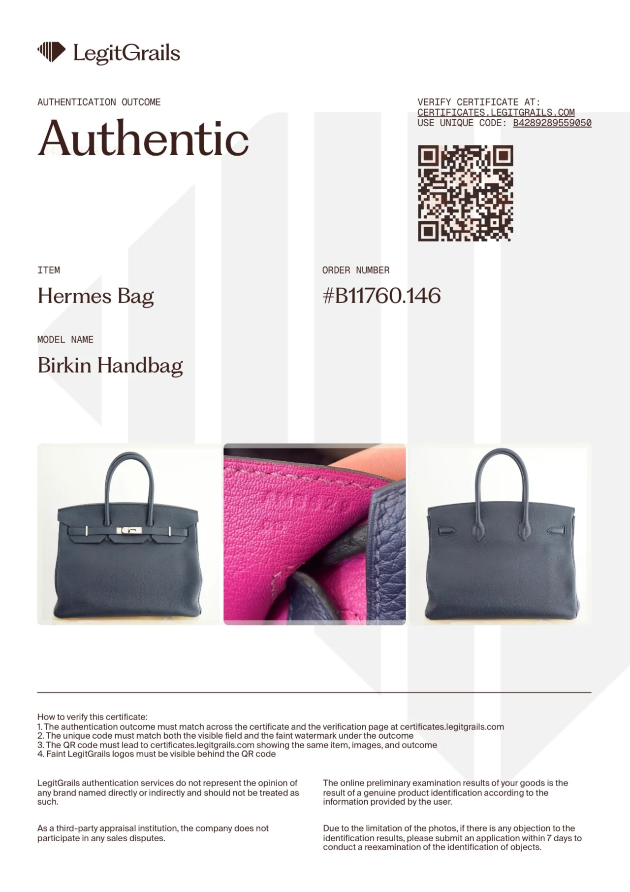 Hermès Bleu Nuit Birkin 35 Verso Togo Leather Rose Pourpre Interior Palladium Hardware | Authentic Preloved - Image 20