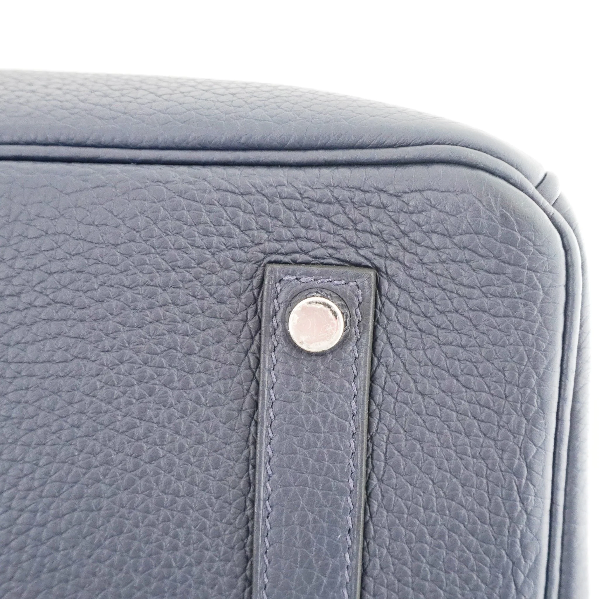 Hermès Bleu Nuit Birkin 35 Verso Togo Leather Rose Pourpre Interior Palladium Hardware | Authentic Preloved - Image 9