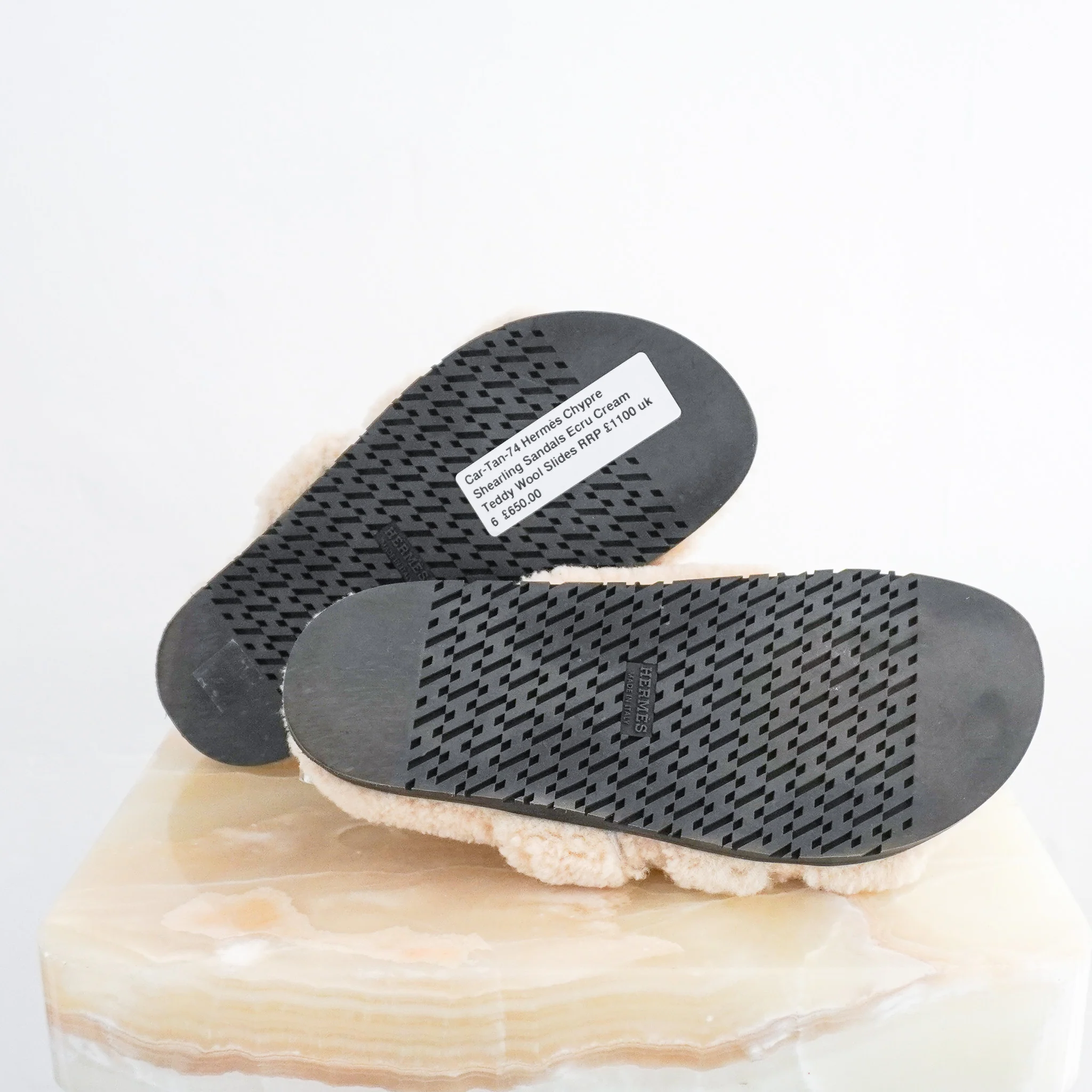 Hermès Chypre Shearling Sandals RRP £1100 | Authentic Preloved - Image 4