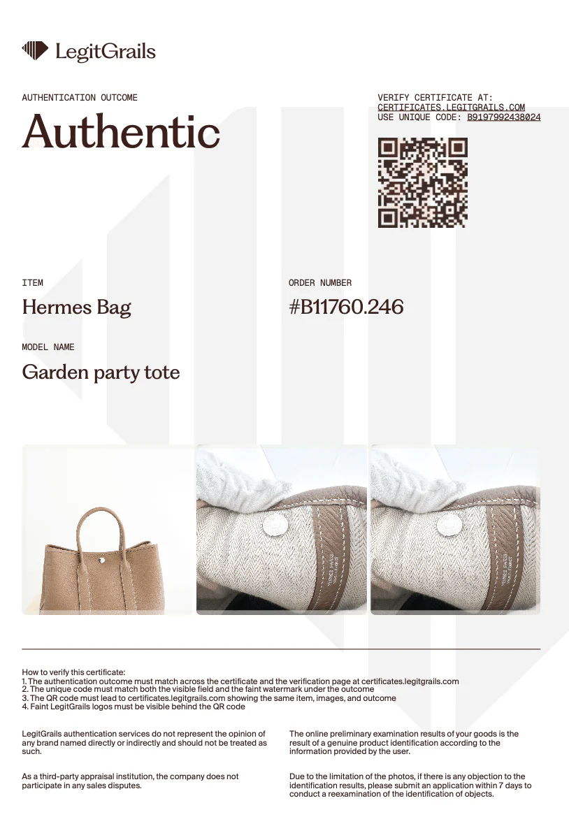 Hermes Etoupe Garden Party 30 Negonda Tote Bag (RRP £3500) | Authentic Preloved - Image 15