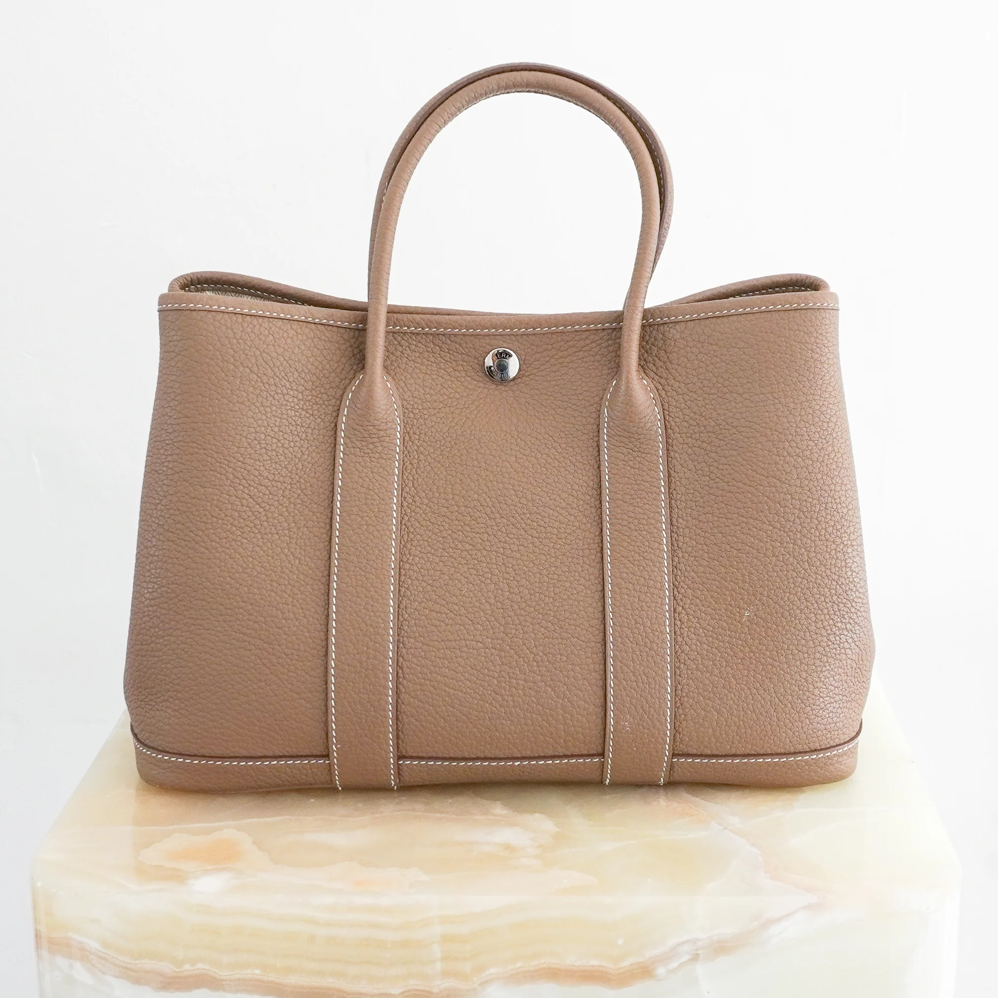 Hermes Etoupe Garden Party 30 Negonda Tote Bag (RRP £3500) | Authentic Preloved - Image 3