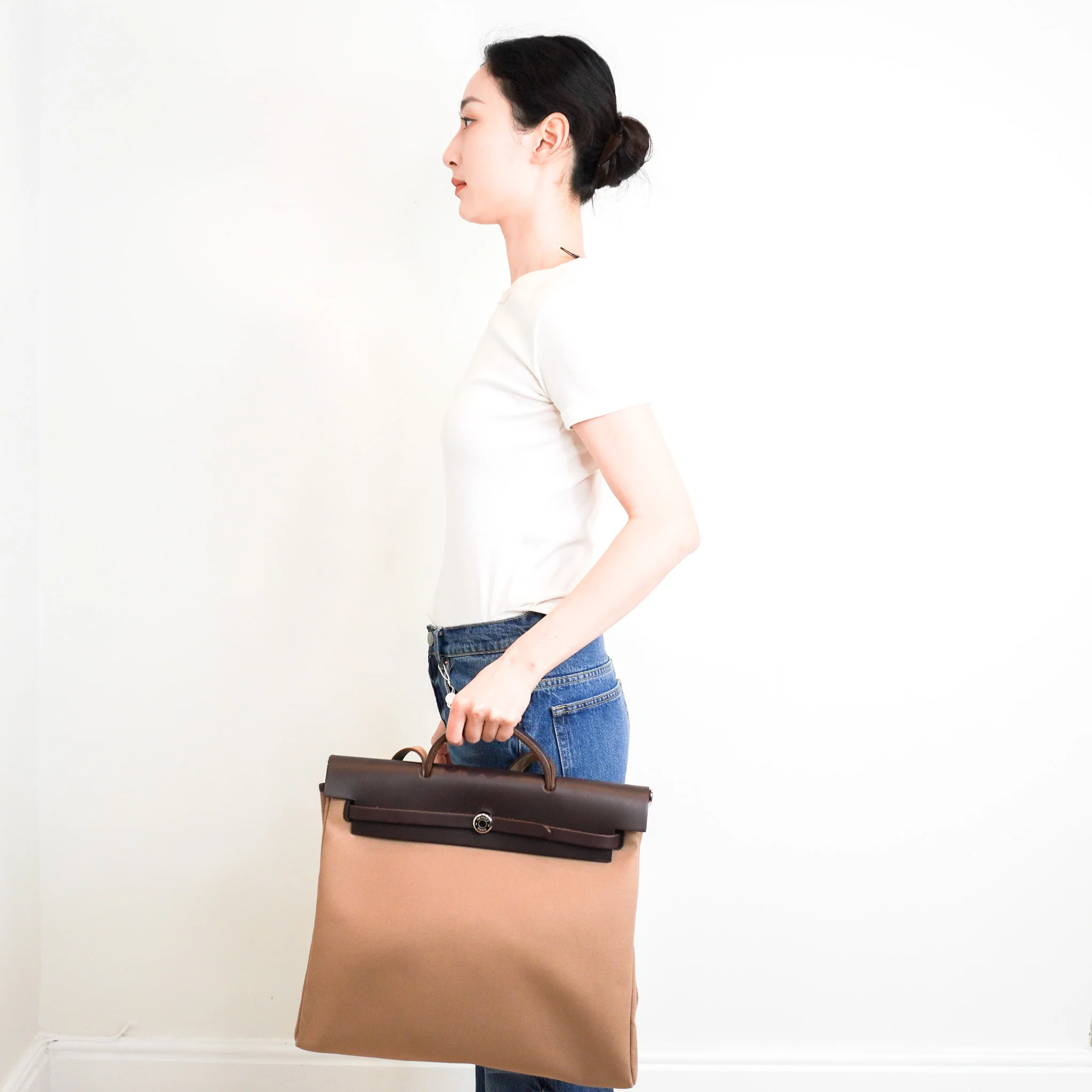 Hermès Herbag 39 2 Way in Etoupe RRP £3260 | Authentic Preloved - Image 10