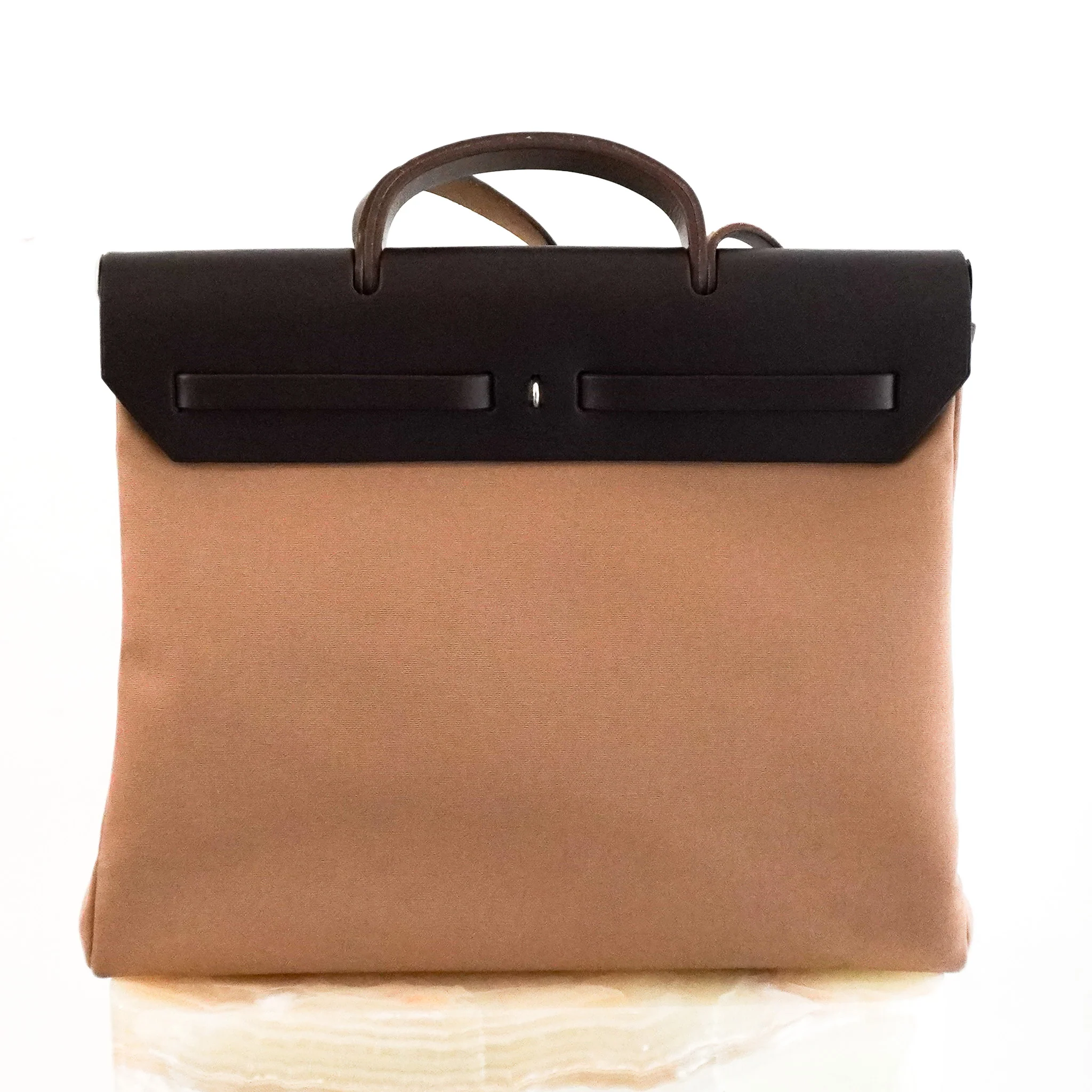 Hermès Herbag 39 2 Way in Etoupe RRP £3260 | Authentic Preloved - Image 3