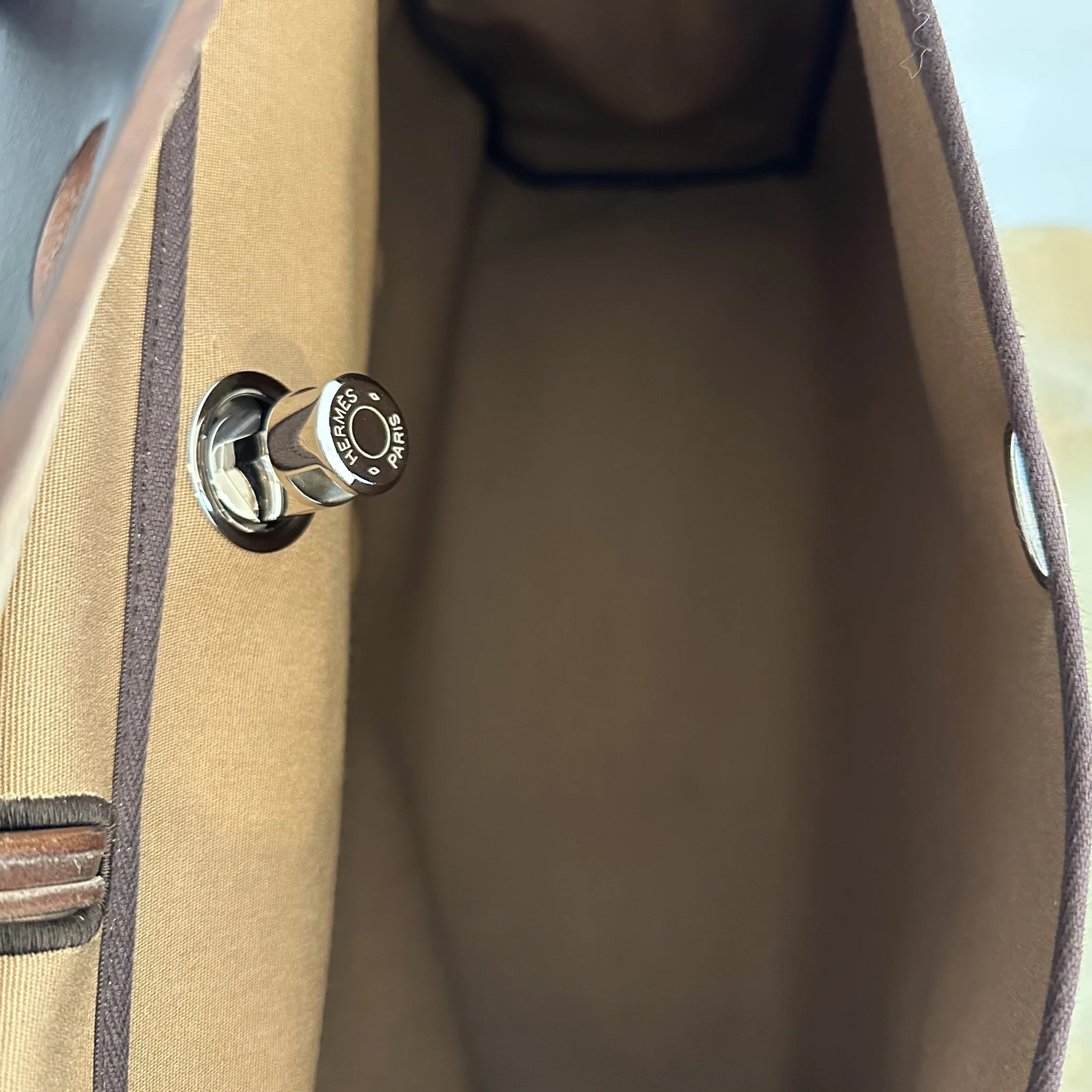 Hermès Herbag 39 2 Way in Etoupe RRP £3260 | Authentic Preloved - Image 7