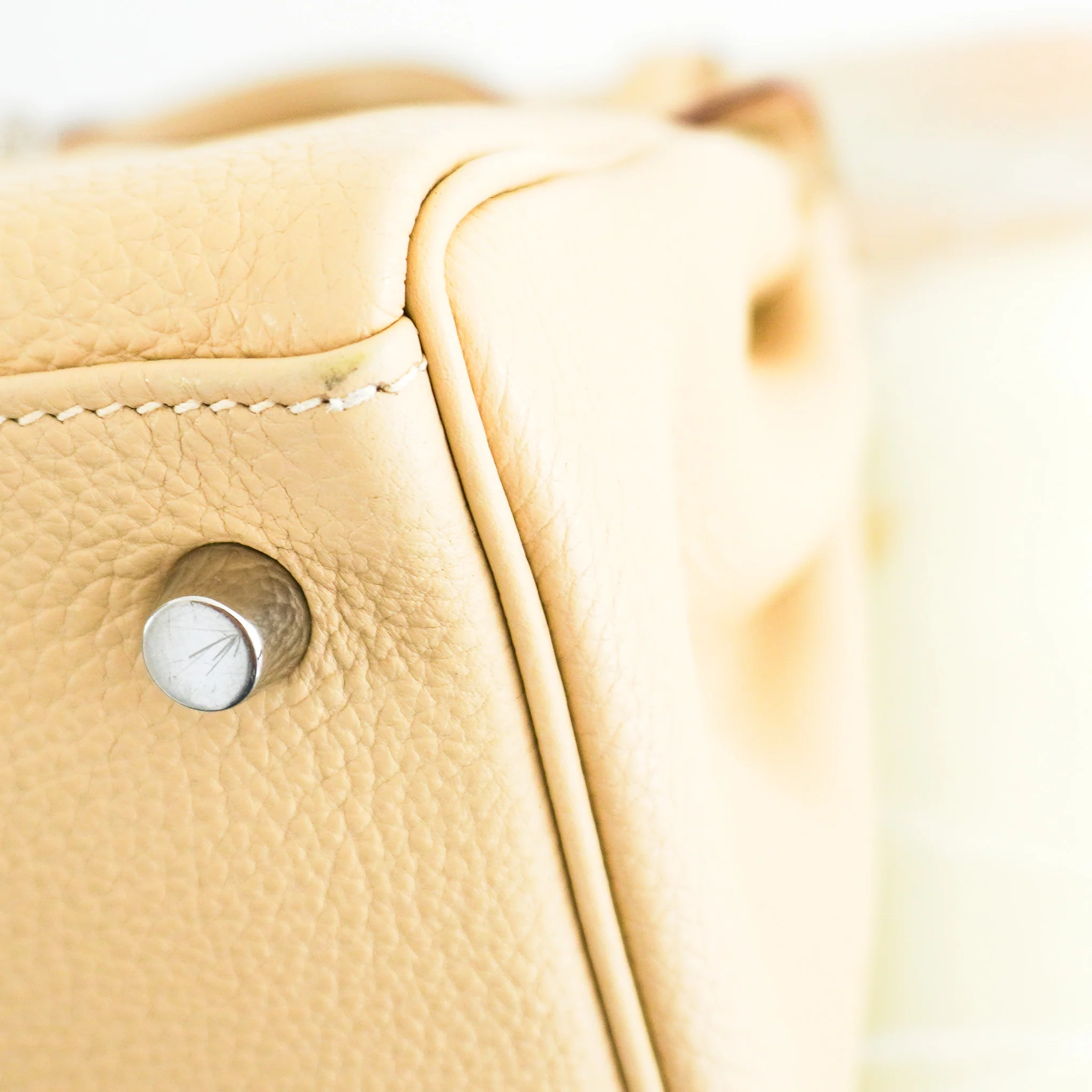 Hermès Kelly 28 Parchemin Togo Retourne Palladium Hardware | Authentic Preloved - Image 12