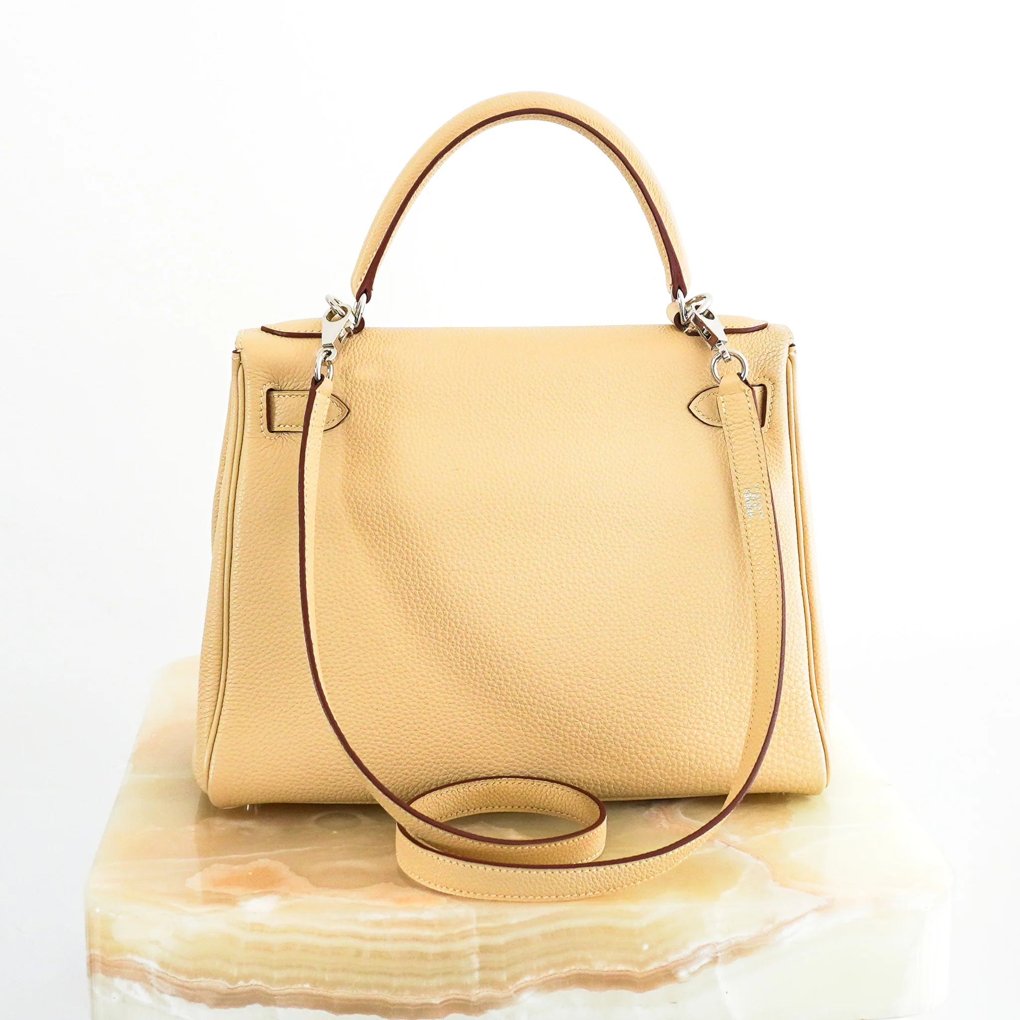 Hermès Kelly 28 Parchemin Togo Retourne Palladium Hardware | Authentic Preloved - Image 3