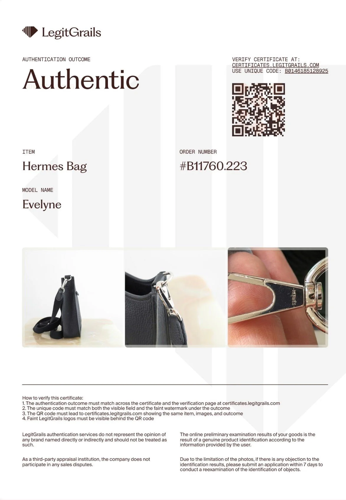 Hermès Mini Evelyne 16 Clemence Crossbody Bag in Black | Authentic Preloved - Image 18