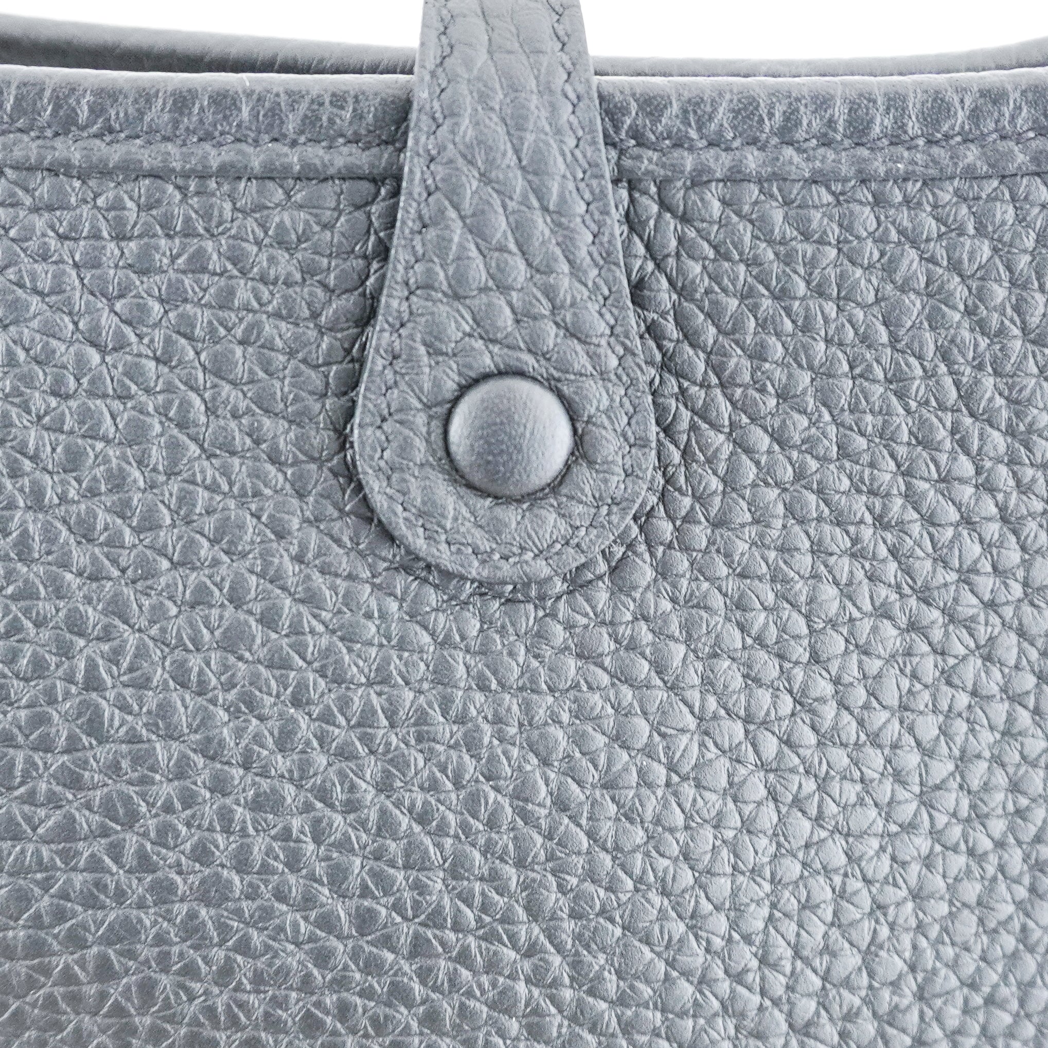 Hermès Mini Evelyne 16 Clemence Crossbody Bag in Black | Authentic Preloved - Image 8