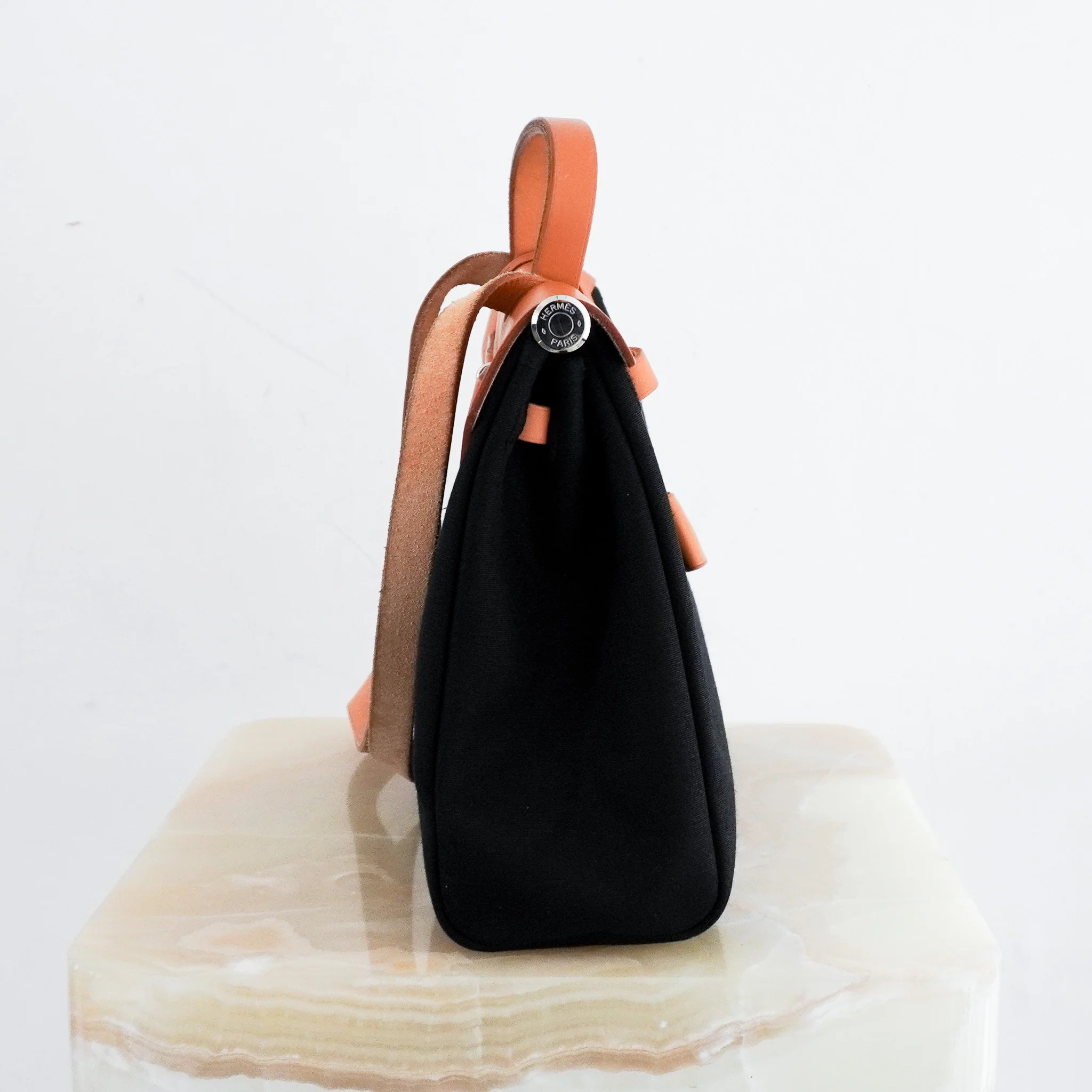Hermès Noir 30 Canvas 2 Way Herbag RRP £2300 | Authentic Preloved - Image 2