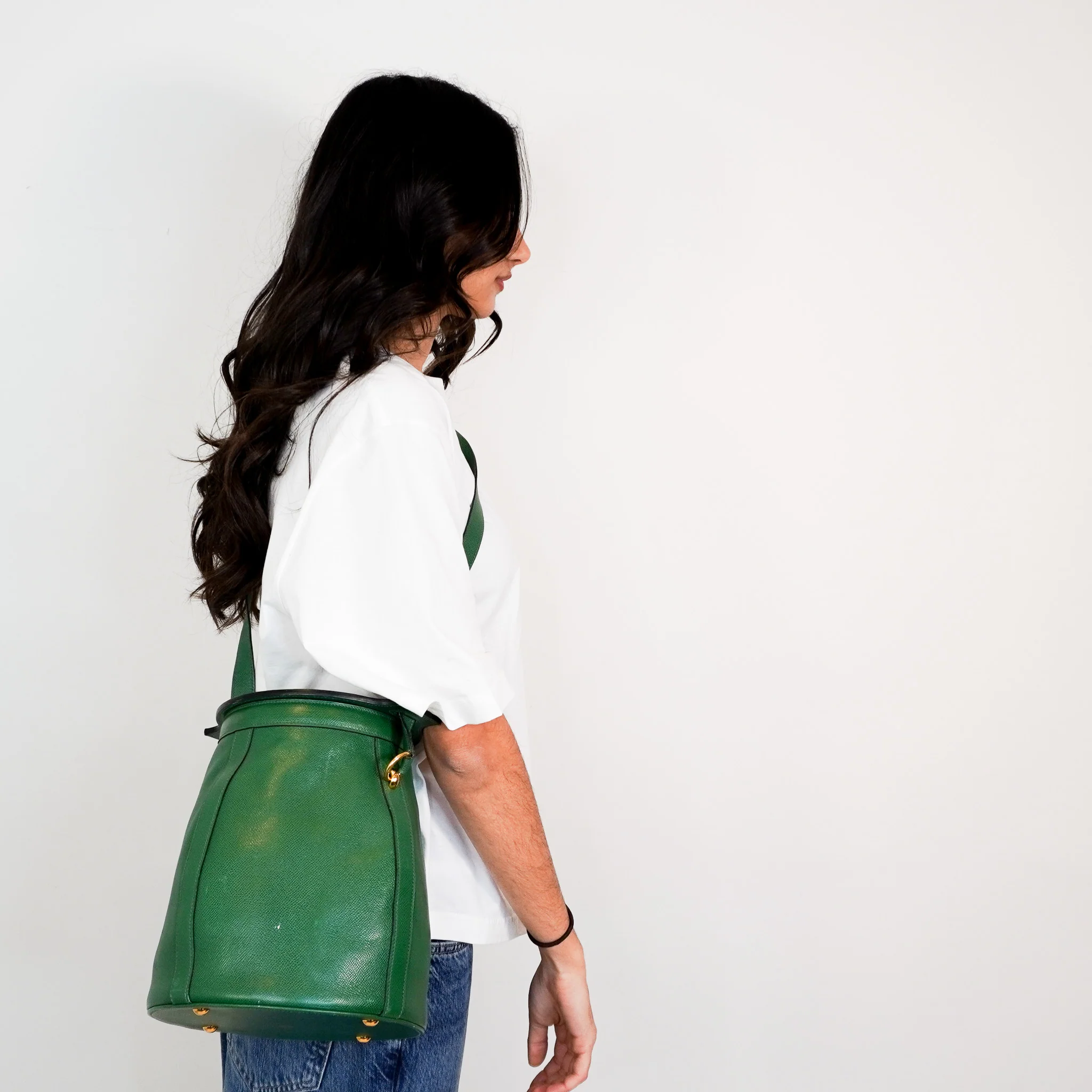 Hermès Vintage Farming Bag in Bambou Colour | Authentic Preloved - Image 8