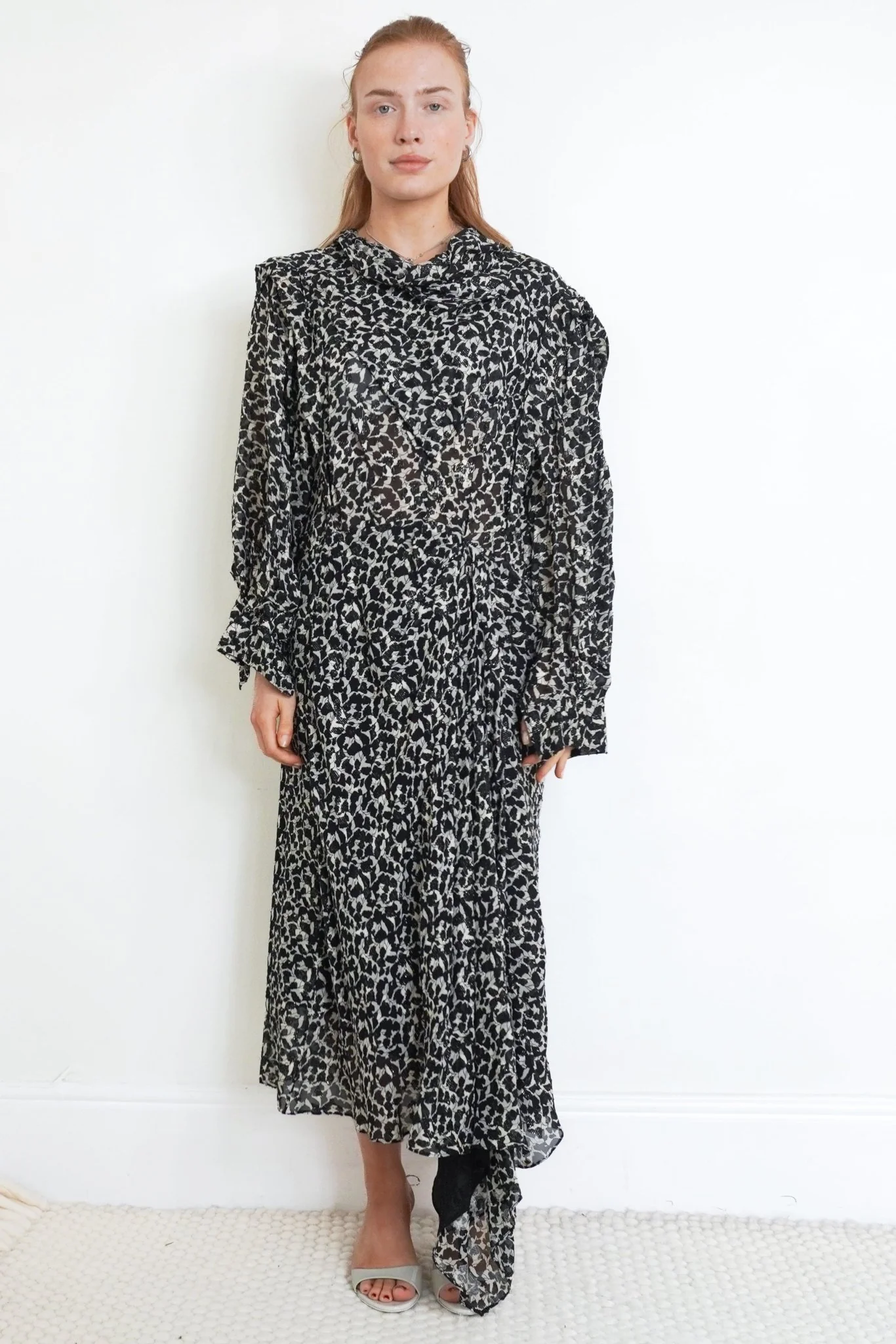 Isabel Marant Monochrome Botanical Print Dress RRP £800 | Authentic & Preloved