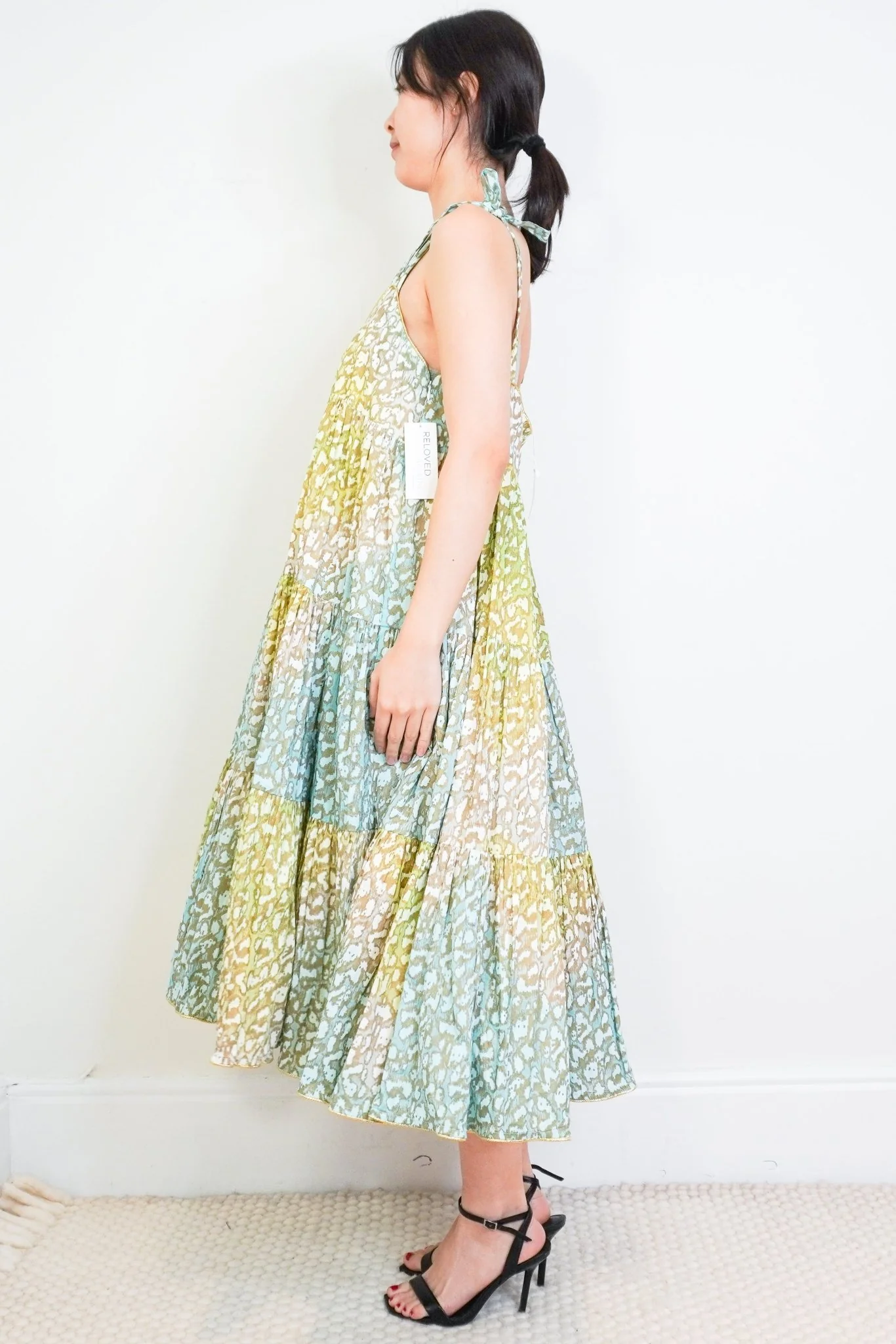 Juliet Dunn Tie Dye 70s Leopard print Midi Sundress RRP £250 | Authentic Preloved-OUTLET NO RETURNS - Image 2