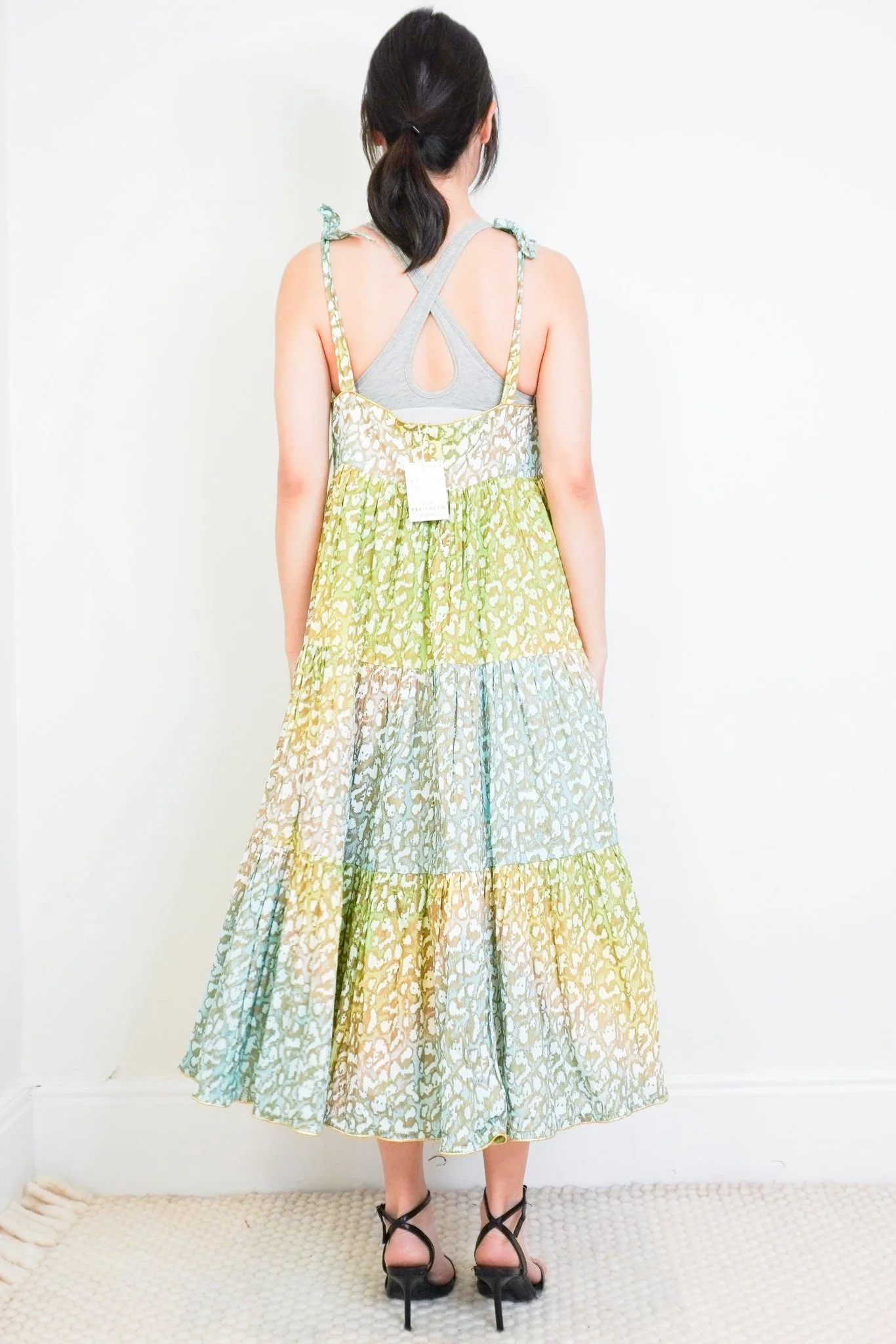Juliet Dunn Tie Dye 70s Leopard print Midi Sundress RRP £250 | Authentic Preloved-OUTLET NO RETURNS - Image 3