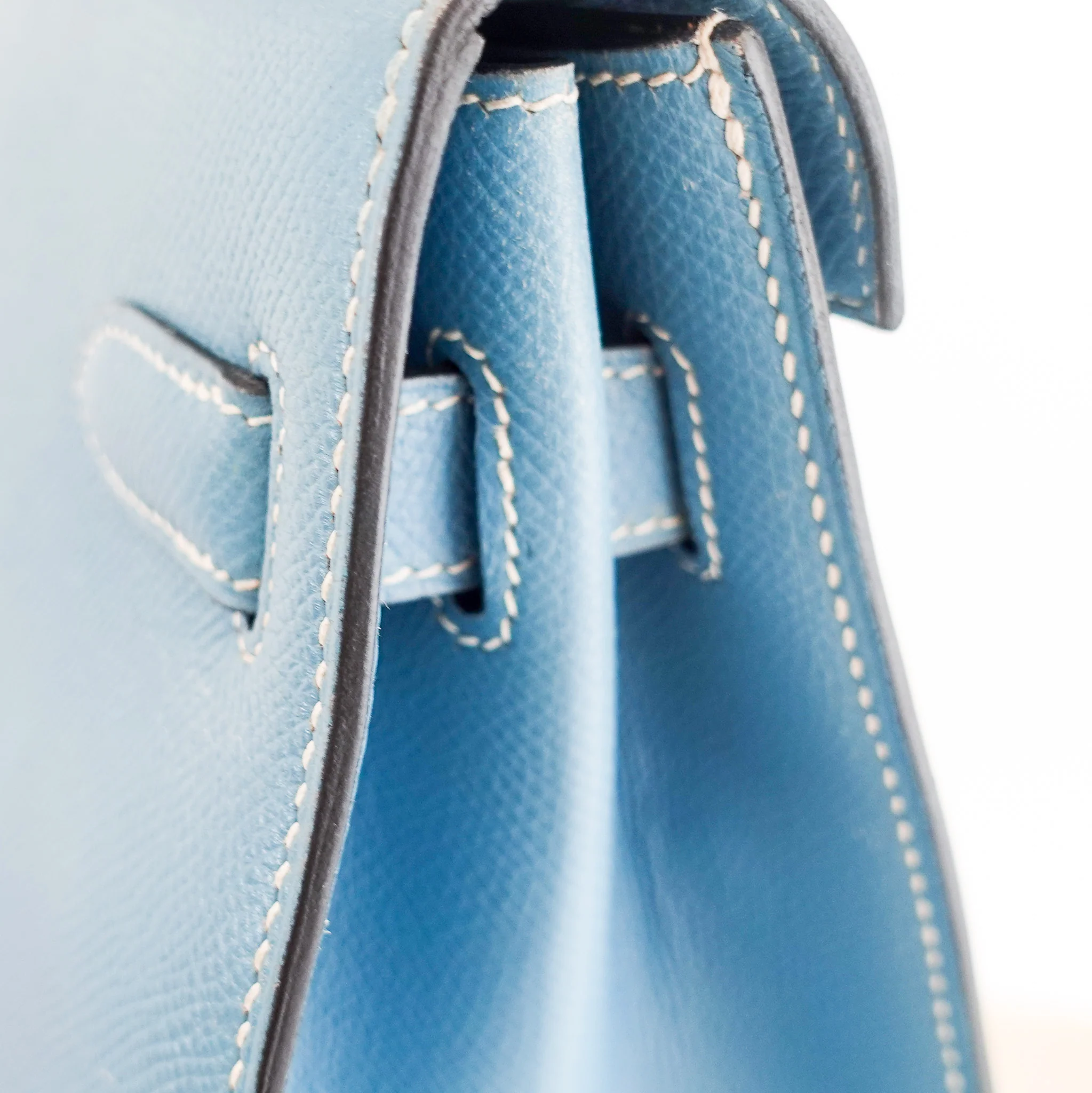 Hermes Kelly 35 - Epsom leather blue jean gold hardware | Authentic Preloved - Image 10
