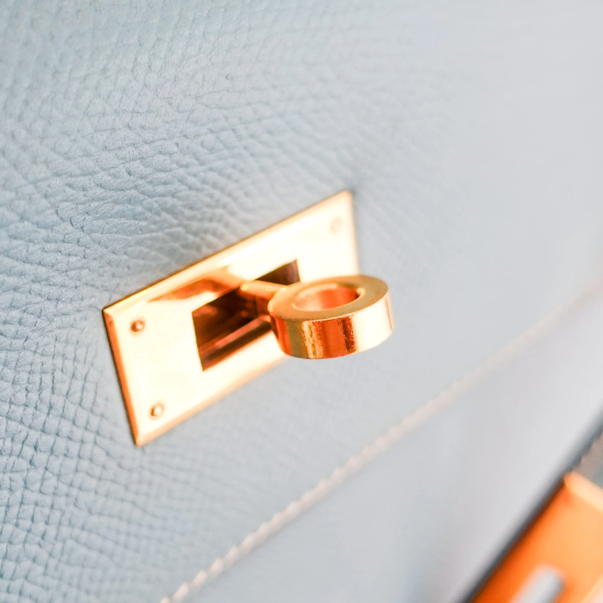 Hermes Kelly 35 - Epsom leather blue jean gold hardware | Authentic Preloved - Image 13