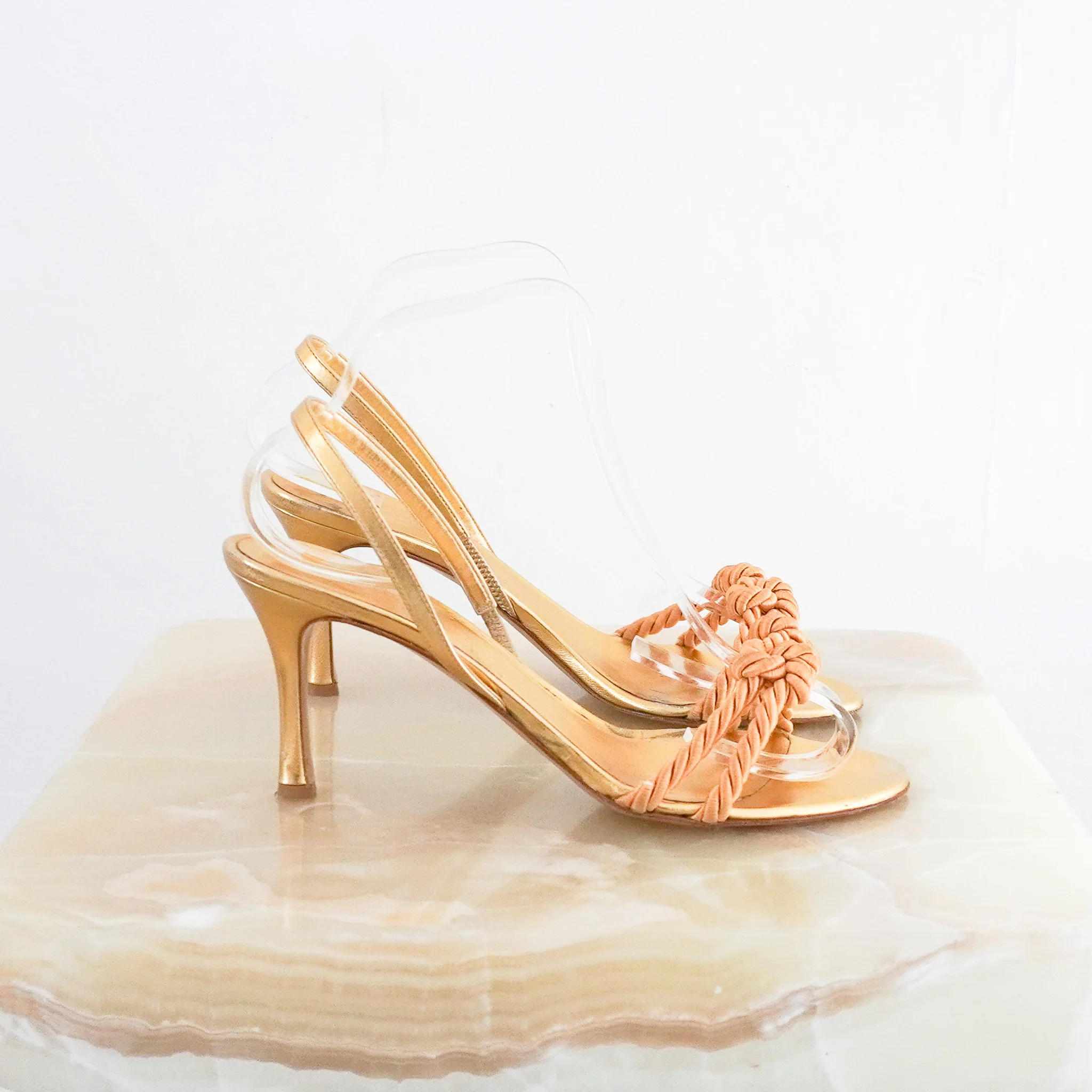 Le Monde de Beryl Gold Metallic High Heel | Authentic Preloved FINAL SALE - Image 2