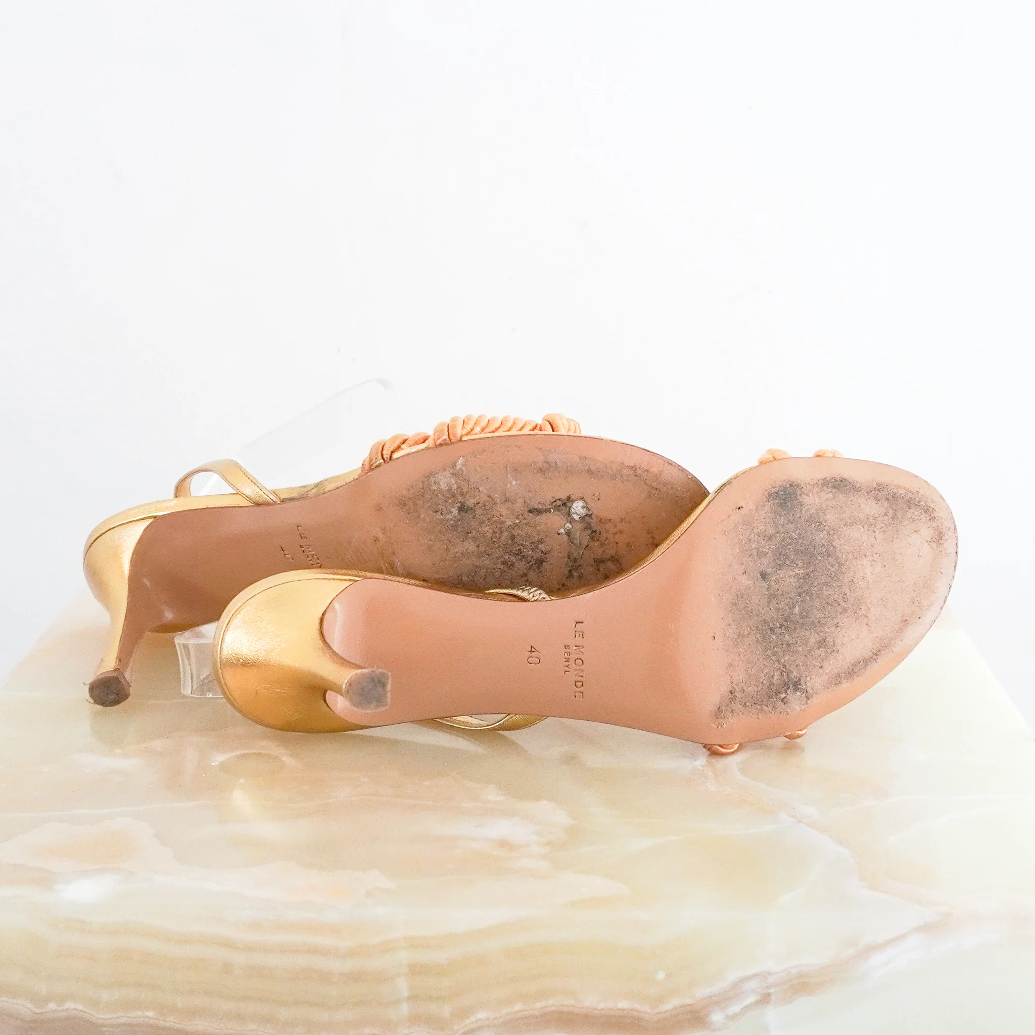 Le Monde de Beryl Gold Metallic High Heel | Authentic Preloved FINAL SALE - Image 4