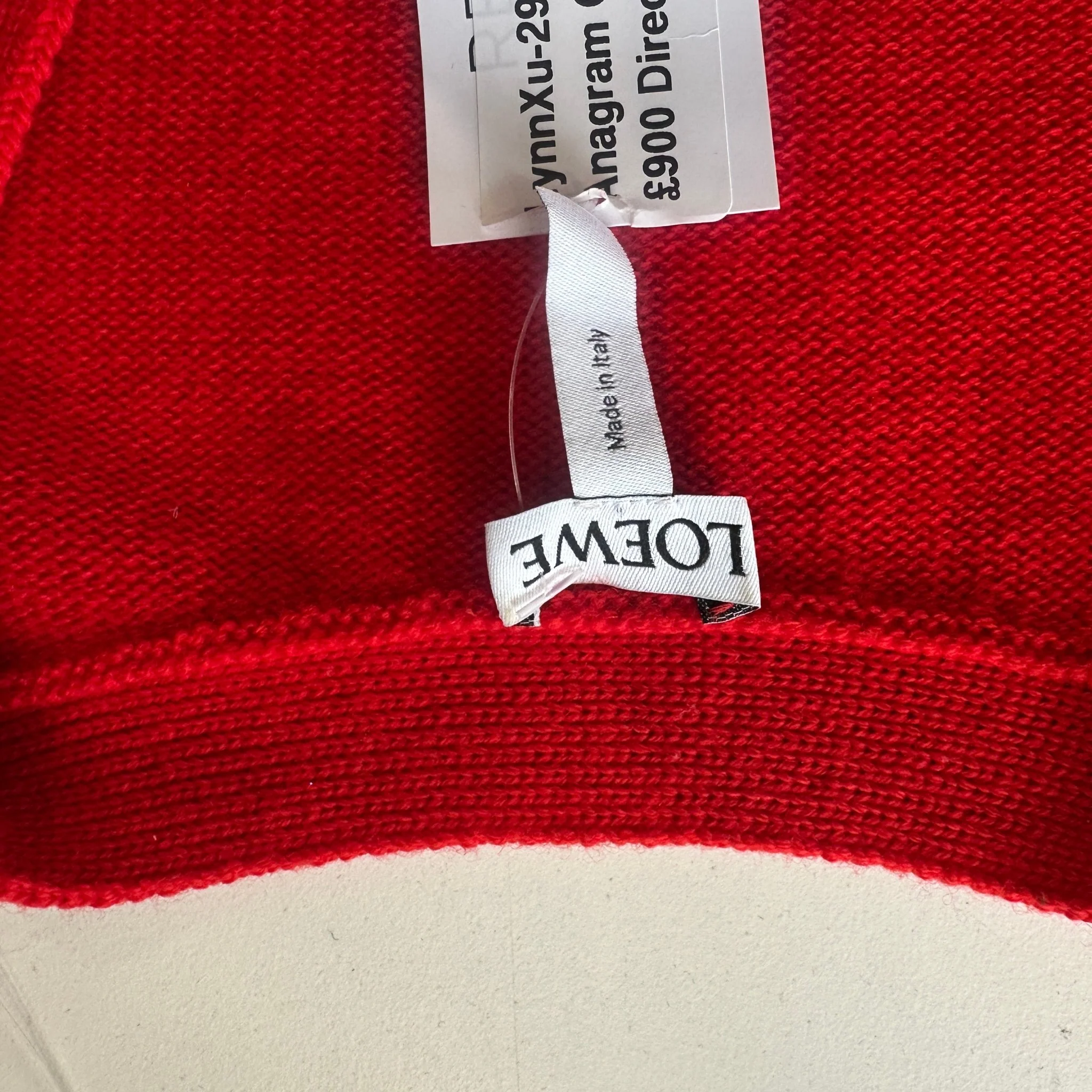 Loewe Red Cropped Anagram Cardigan RRP £900 | Authentic Preloved - Image 5