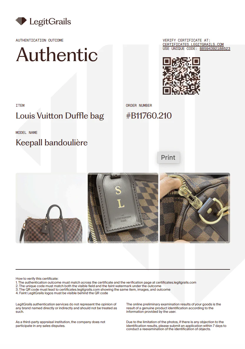 Louis Vuitton Damier Keepall Bandoulière 45 Bag RRP £1960 | Authentic Preloved - Image 13