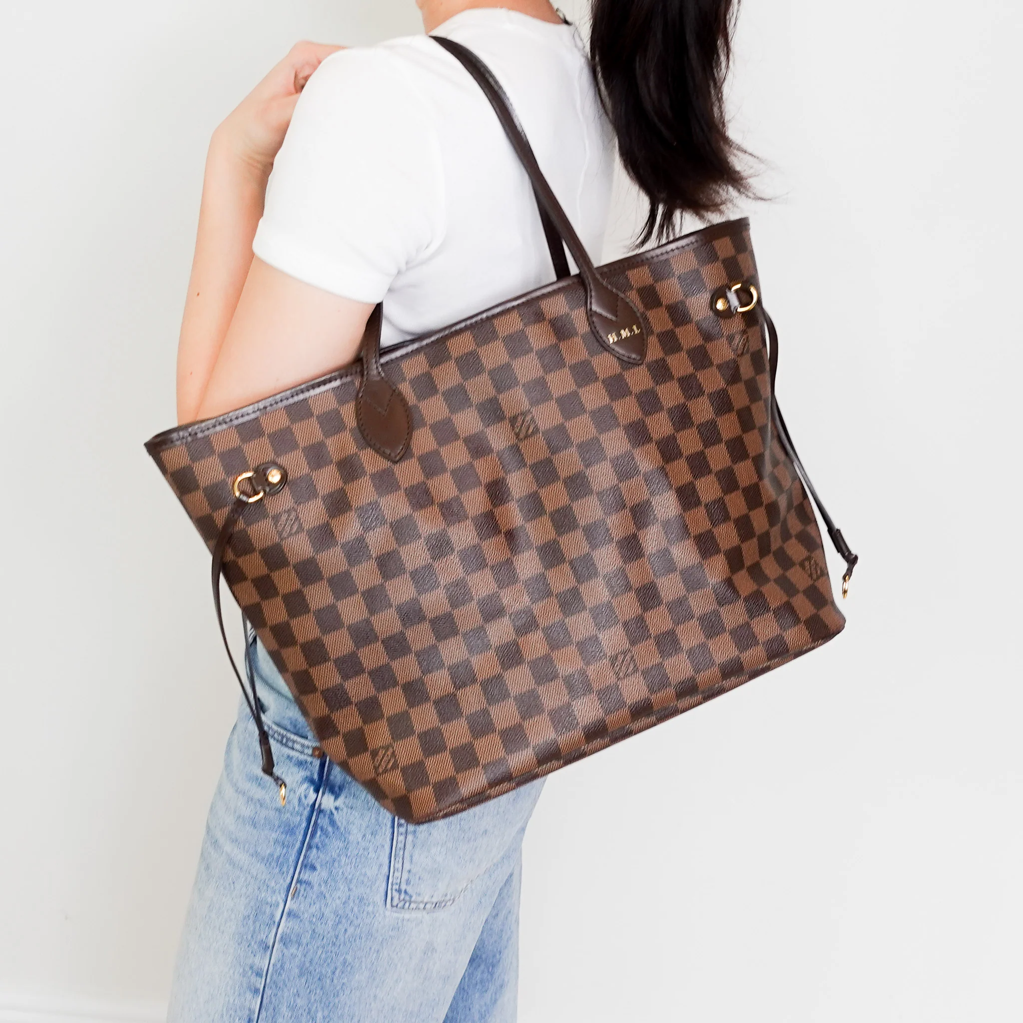 Louis Vuitton Neverfull GM Damier Ebene Canvas Tote Bag RRP £1400 | Authentic Preloved - Image 11