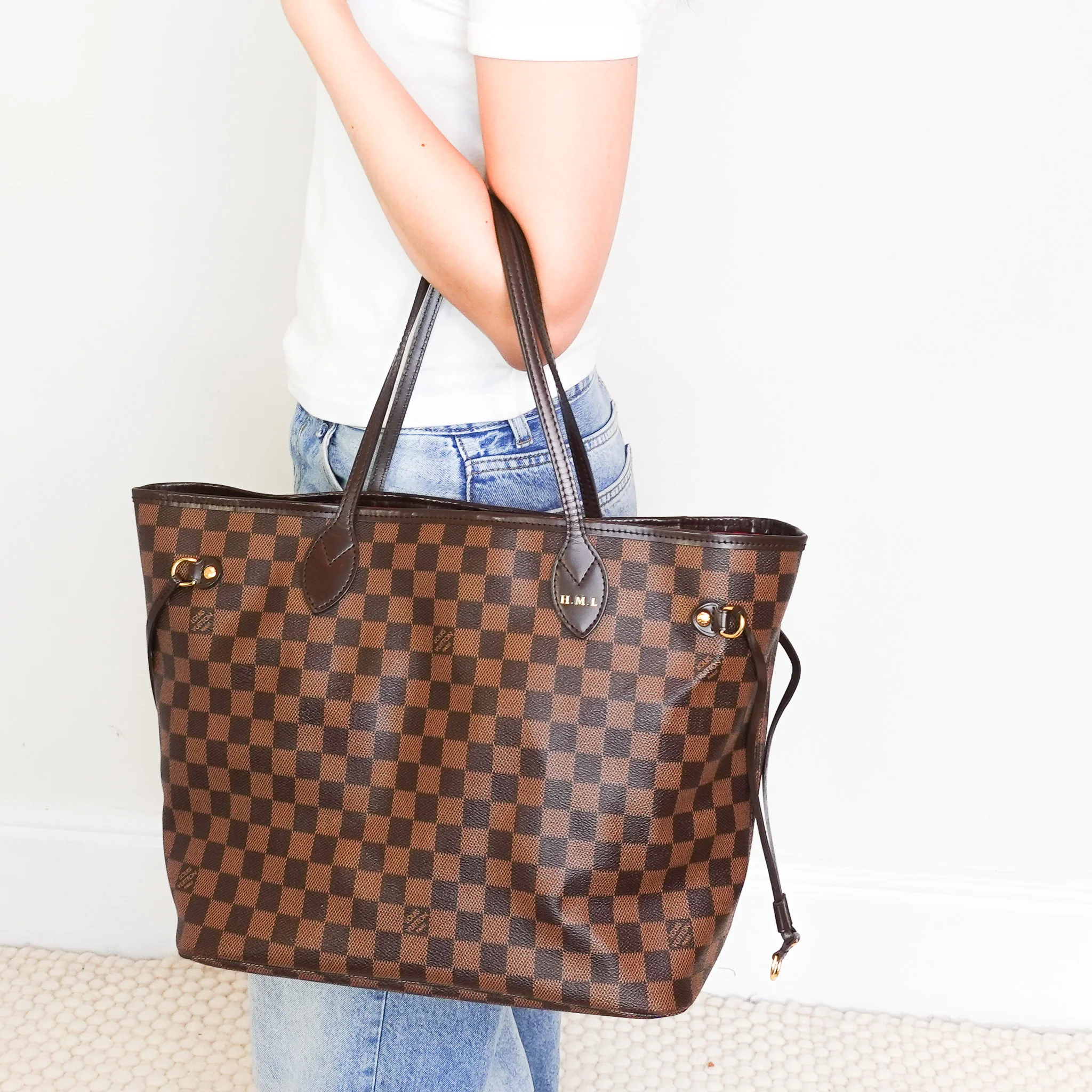 Louis Vuitton Neverfull GM Damier Ebene Canvas Tote Bag RRP £1400 | Authentic Preloved - Image 12