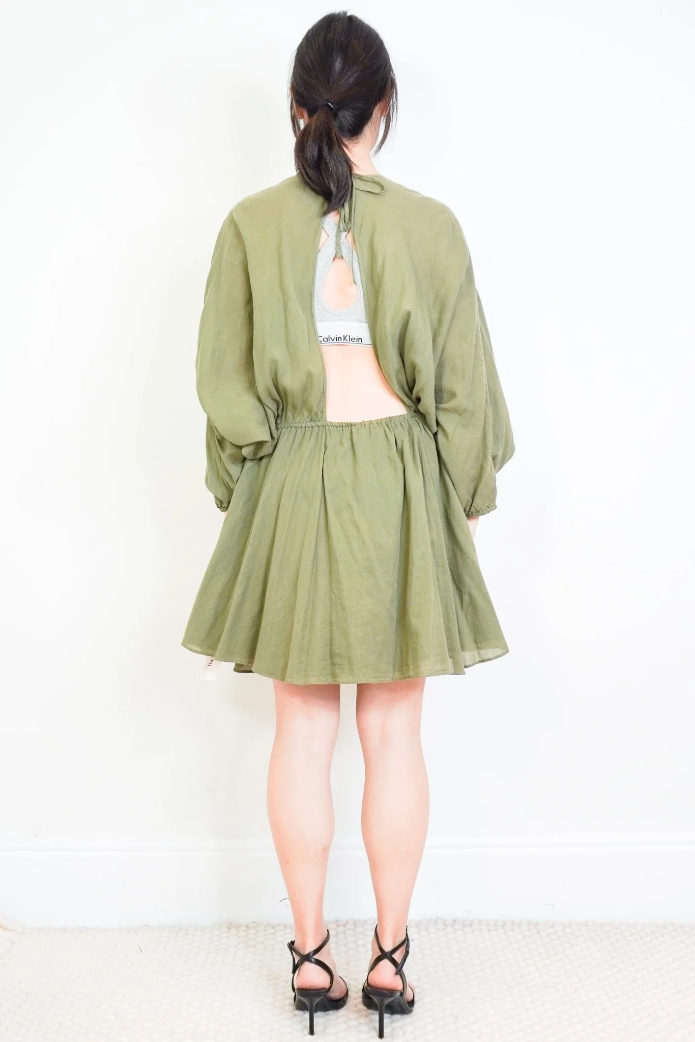 Loup Charmant Green Pure Cotton Mini Dress RRP £250 | Authentic Preloved- FINAL SALE no returns - Image 3