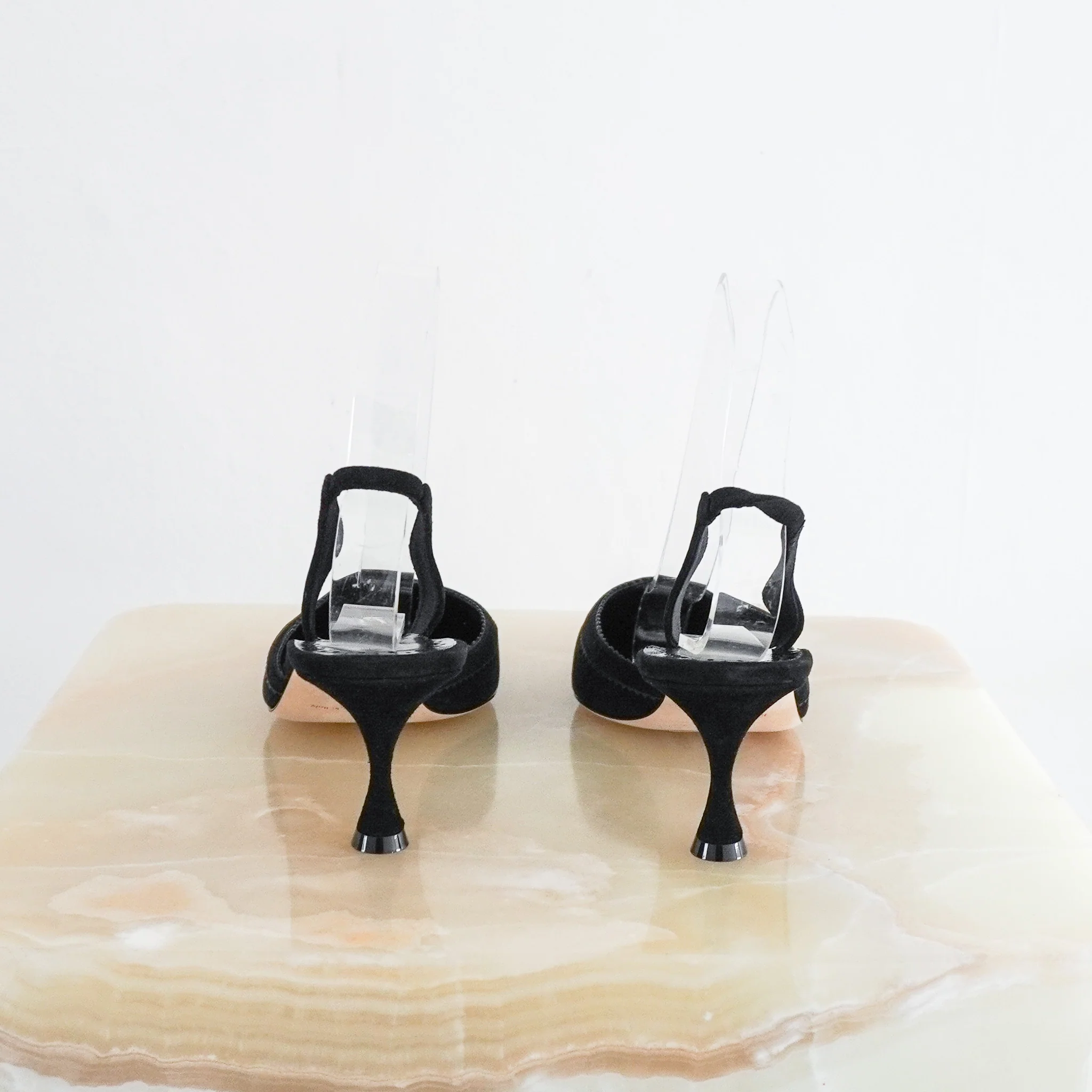 Manolo Blahnik Black Suede Brontiasli Slingback RRP £700 | Authentic Preloved [final sale] - Image 3