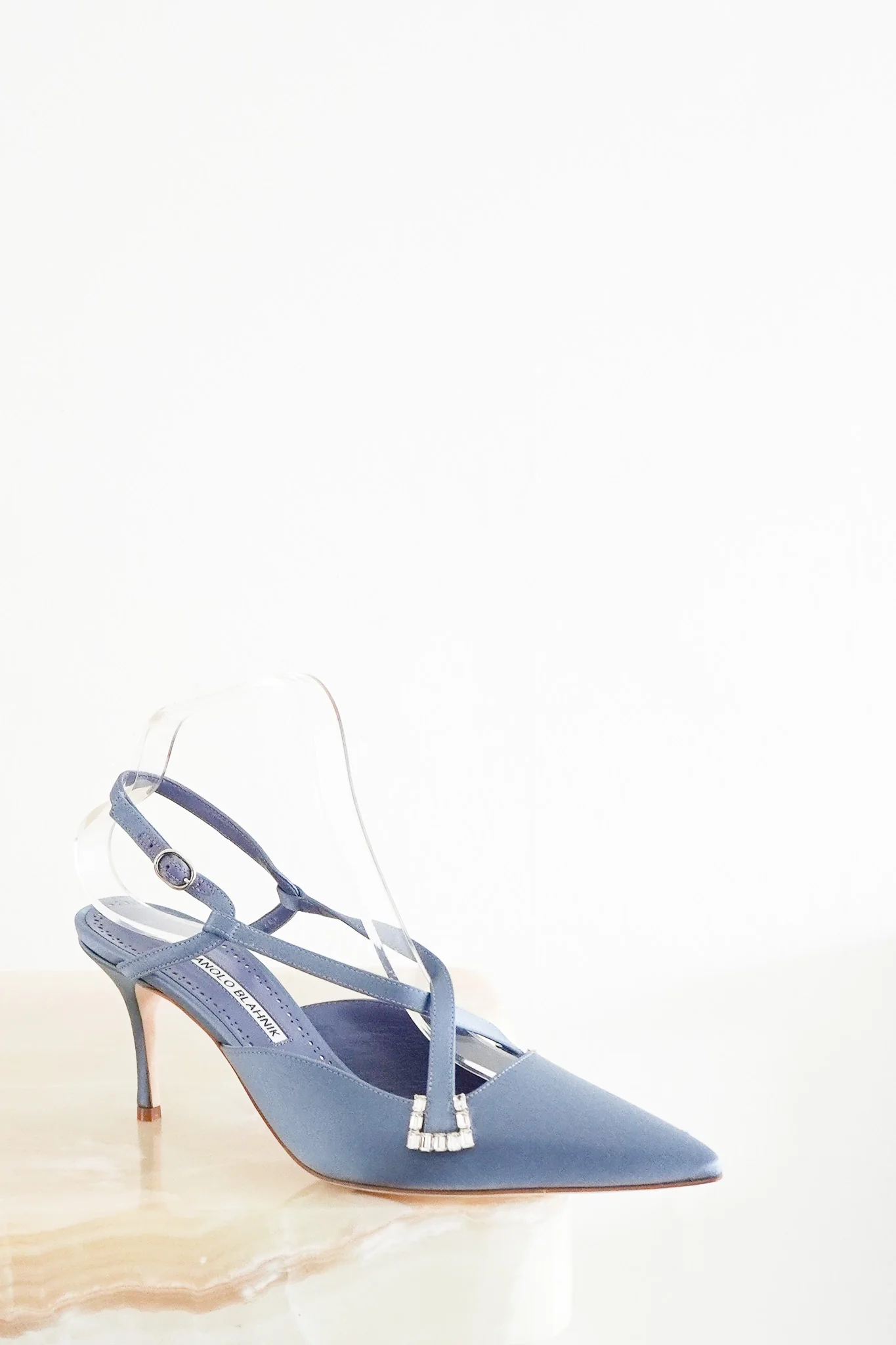 Manolo Blahnik Ramiz Slingback in Blue RRP £700 | Authentic Preloved