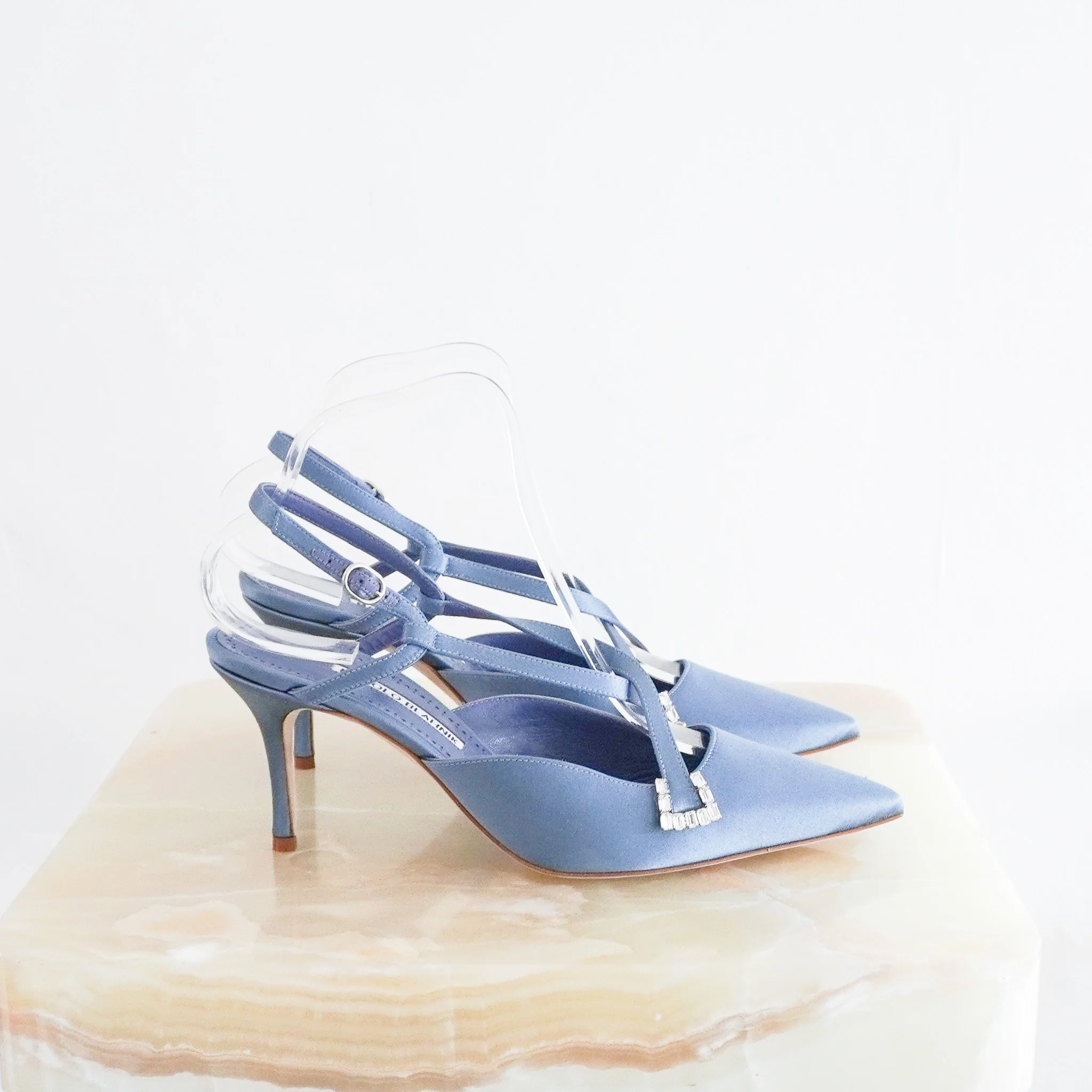 Manolo Blahnik Ramiz Slingback in Blue RRP £700 | Authentic Preloved - Image 2