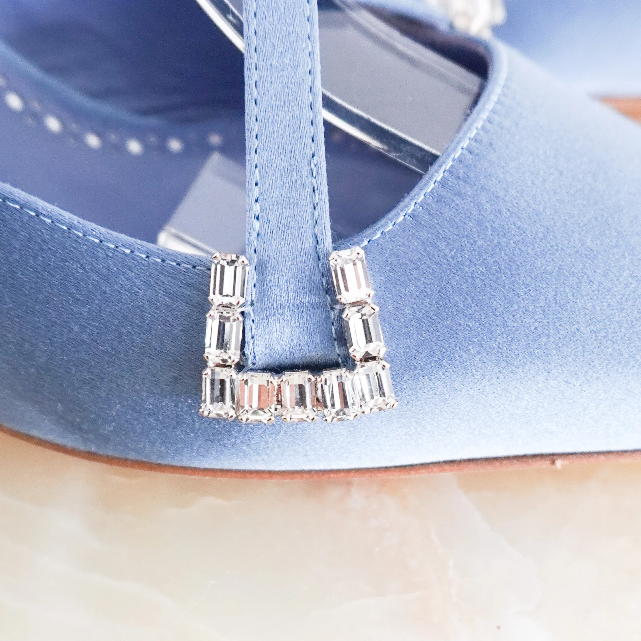 Manolo Blahnik Ramiz Slingback in Blue RRP £700 | Authentic Preloved - Image 6
