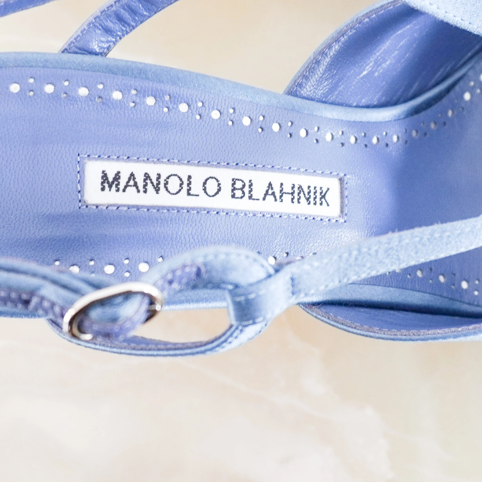 Manolo Blahnik Ramiz Slingback in Blue RRP £700 | Authentic Preloved - Image 7
