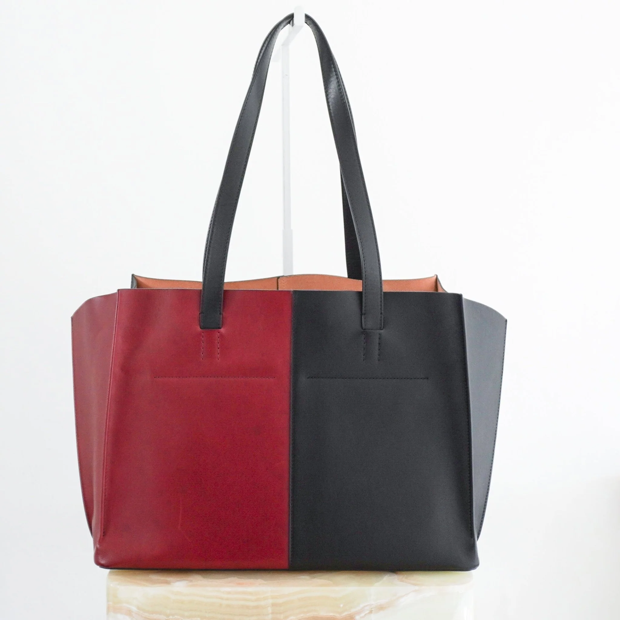 Mansur Gavriel Black & Red Multitude Leather Tote Bag RRP £500 | Authentic Preloved - Image 3