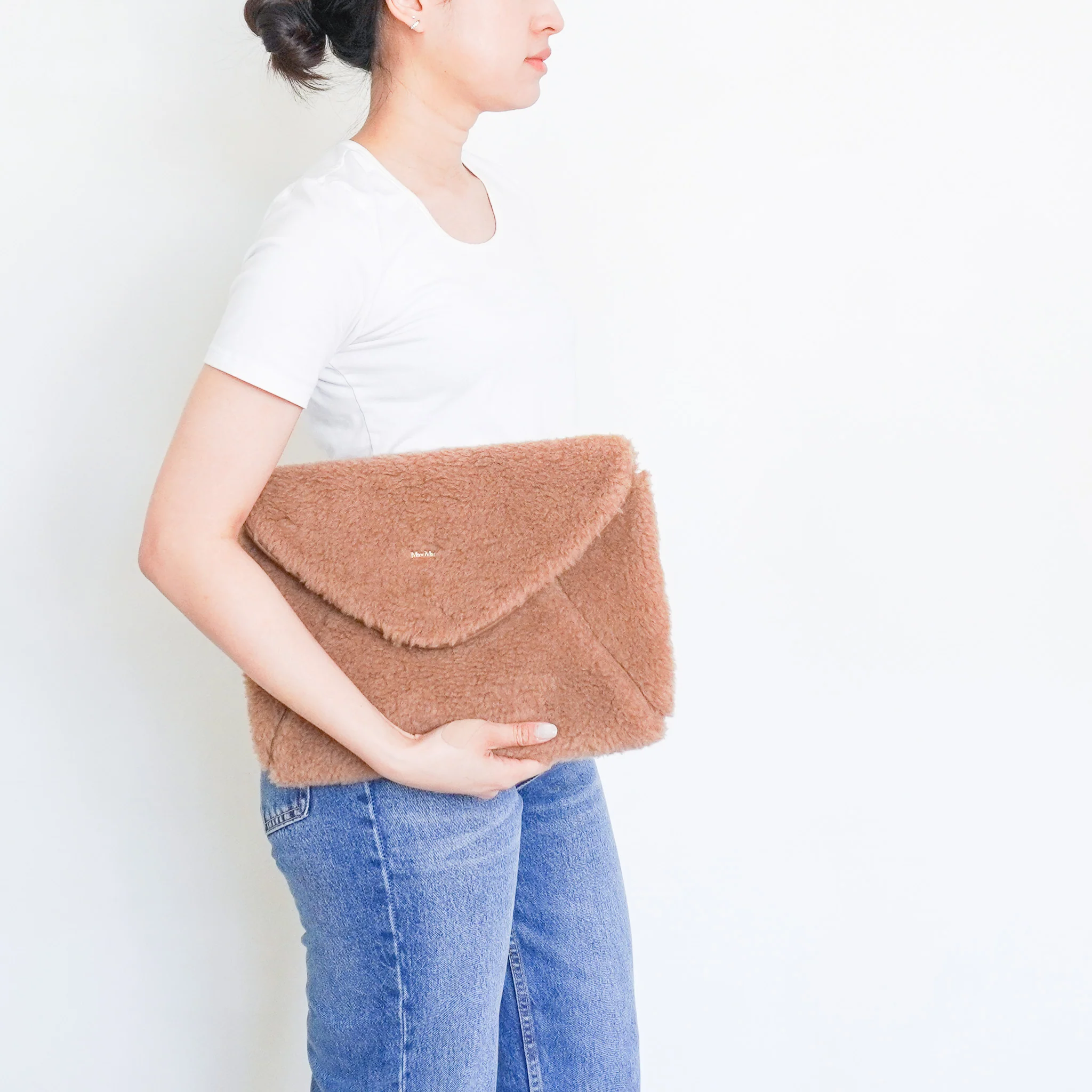 Max Mara Teddy Clutch in Brown RRP £485 | final sale Authentic Preloved - Image 2