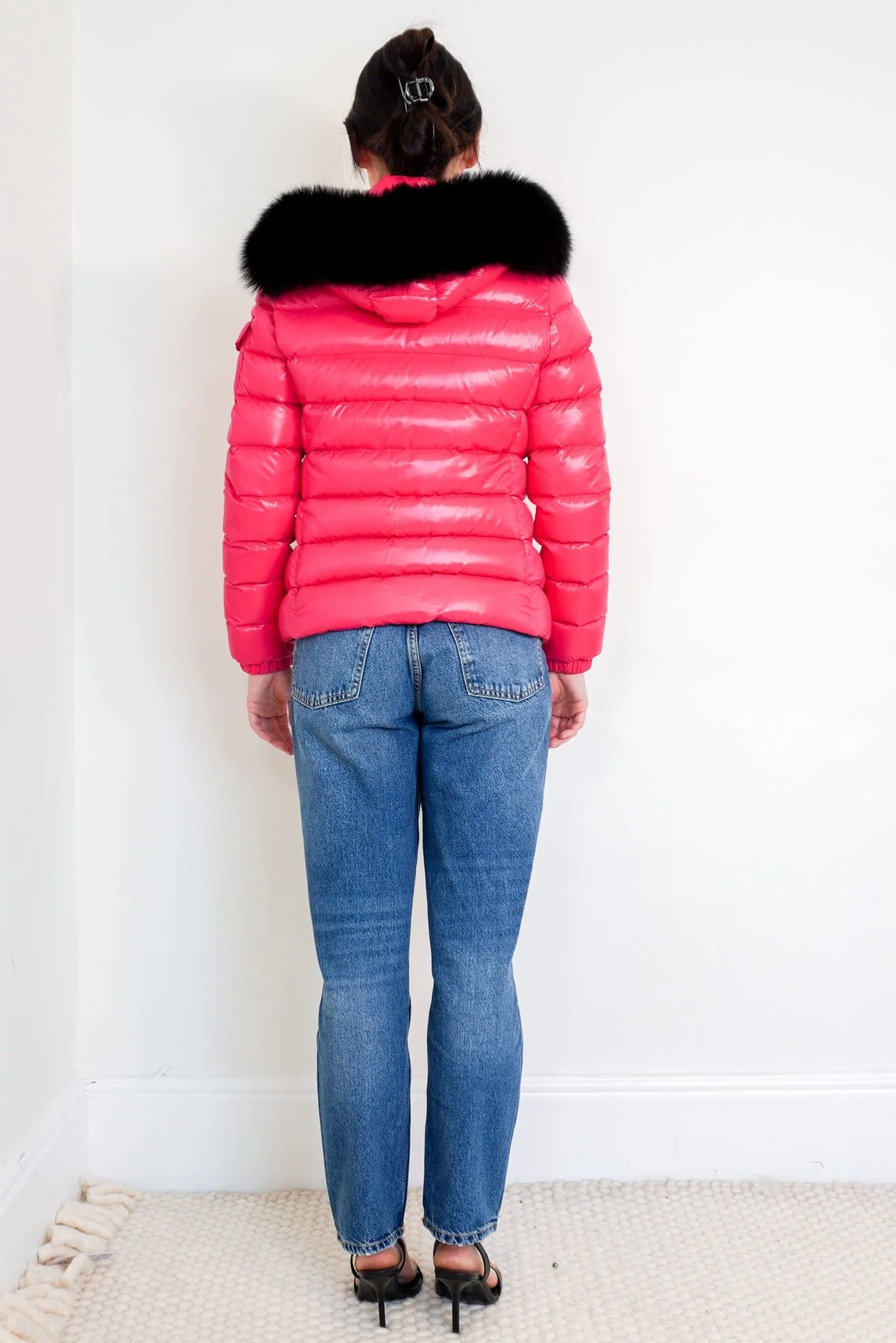 Moncler Pink Badyfur Hooded Coat RRP £1K | Authentic Preloved - Image 3