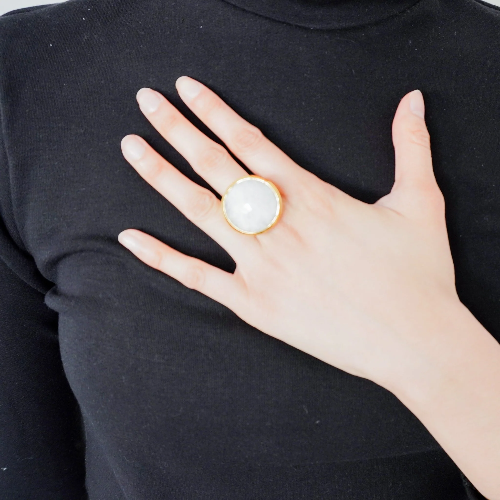 Monica Vinader Moonstone Gemstone Ring in Gold RRP £175 | Authentic Preloved FINAL SALE - Image 5