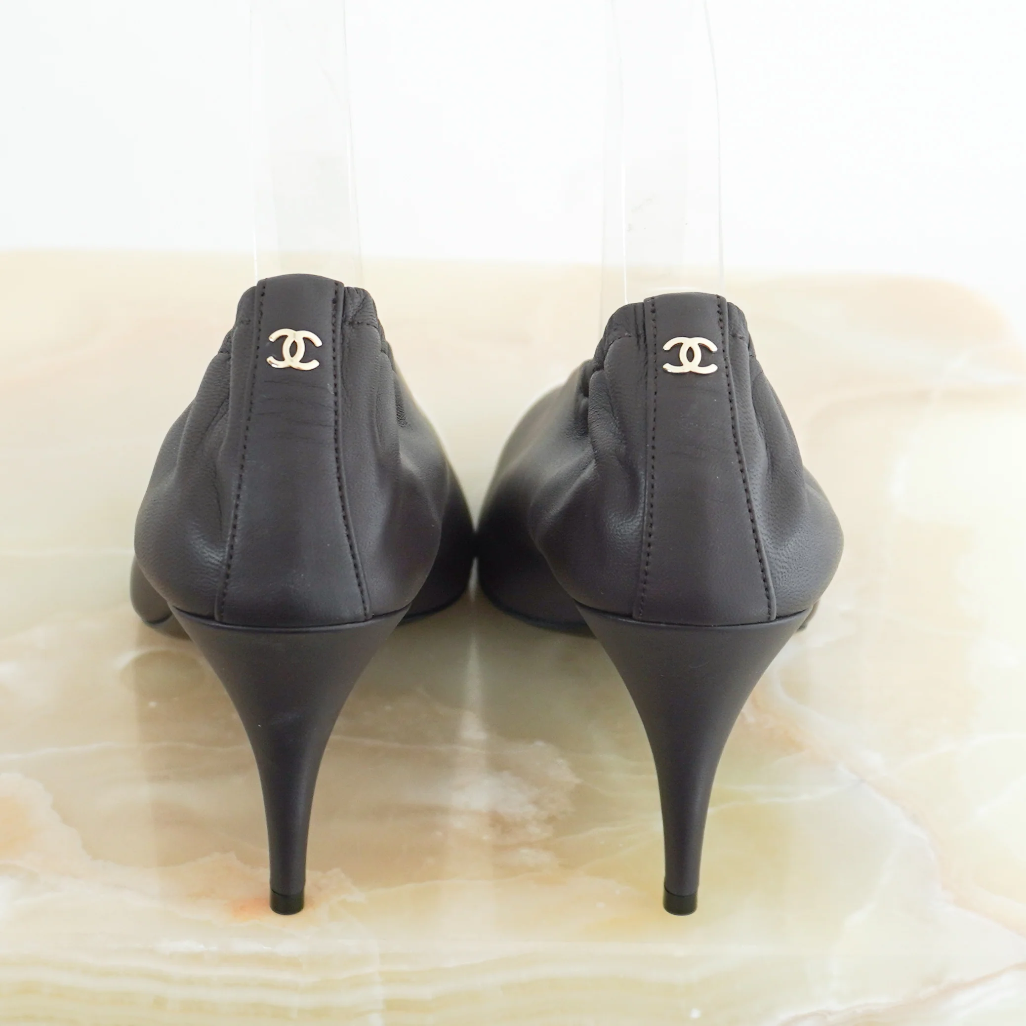 NEW CURRENT SEASON Chanel Lambskin Leather Pumps | Authentic Preloved - Image 3