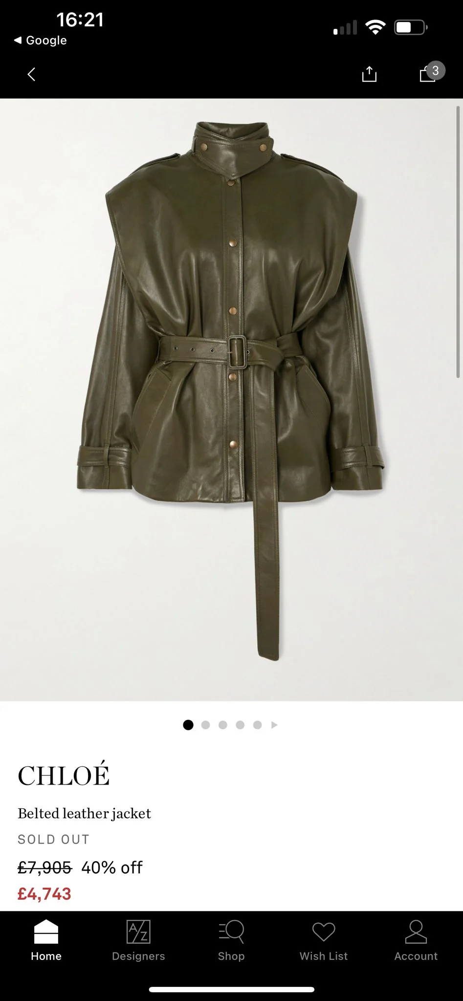 NEW Chloe Khaki Leather Utility Jacket RRP £7095 Authentic Preloved - Image 6