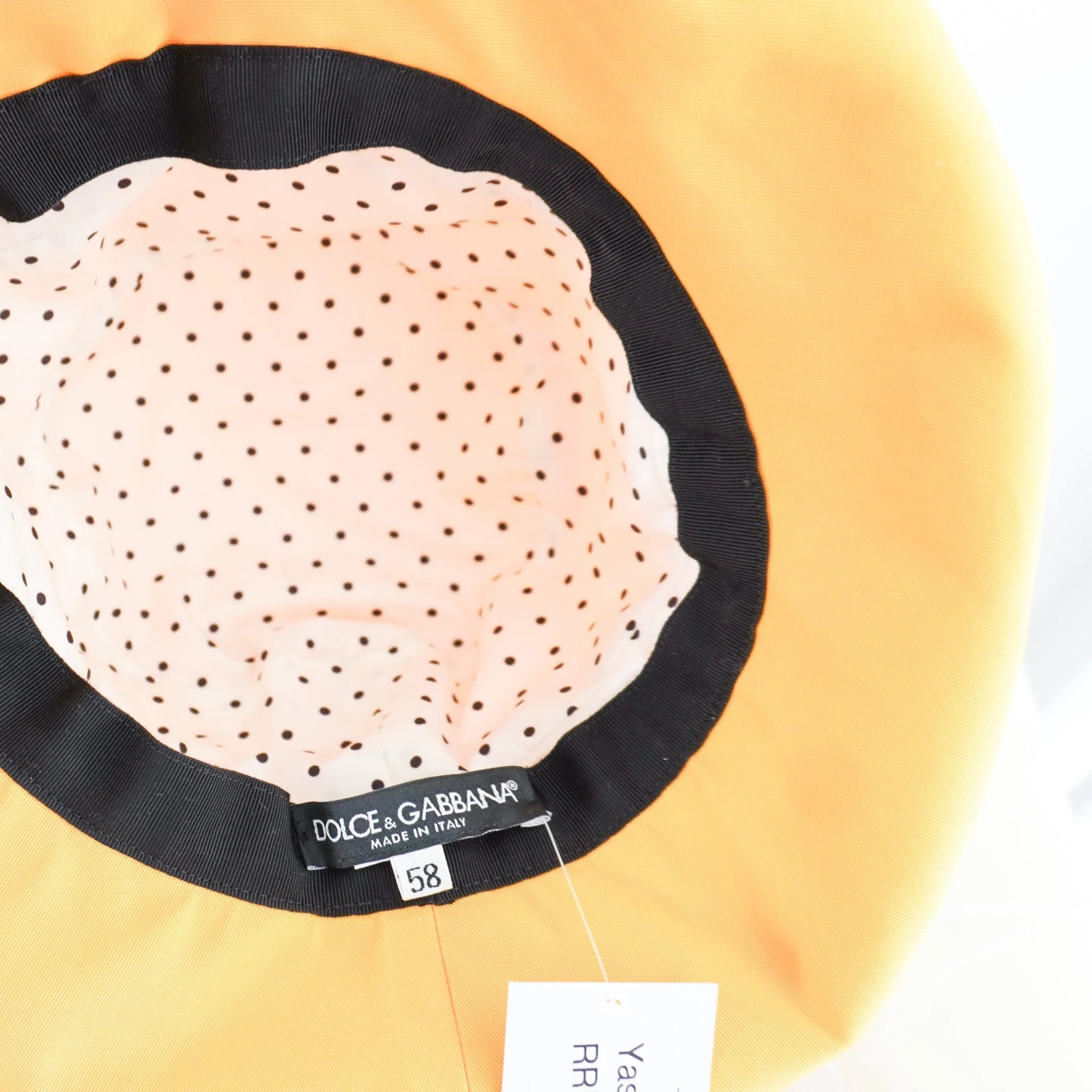 Dolce & Gabbana Hat in Yellow RRP £400 | Authentic Preloved FINAL SALE - Image 4