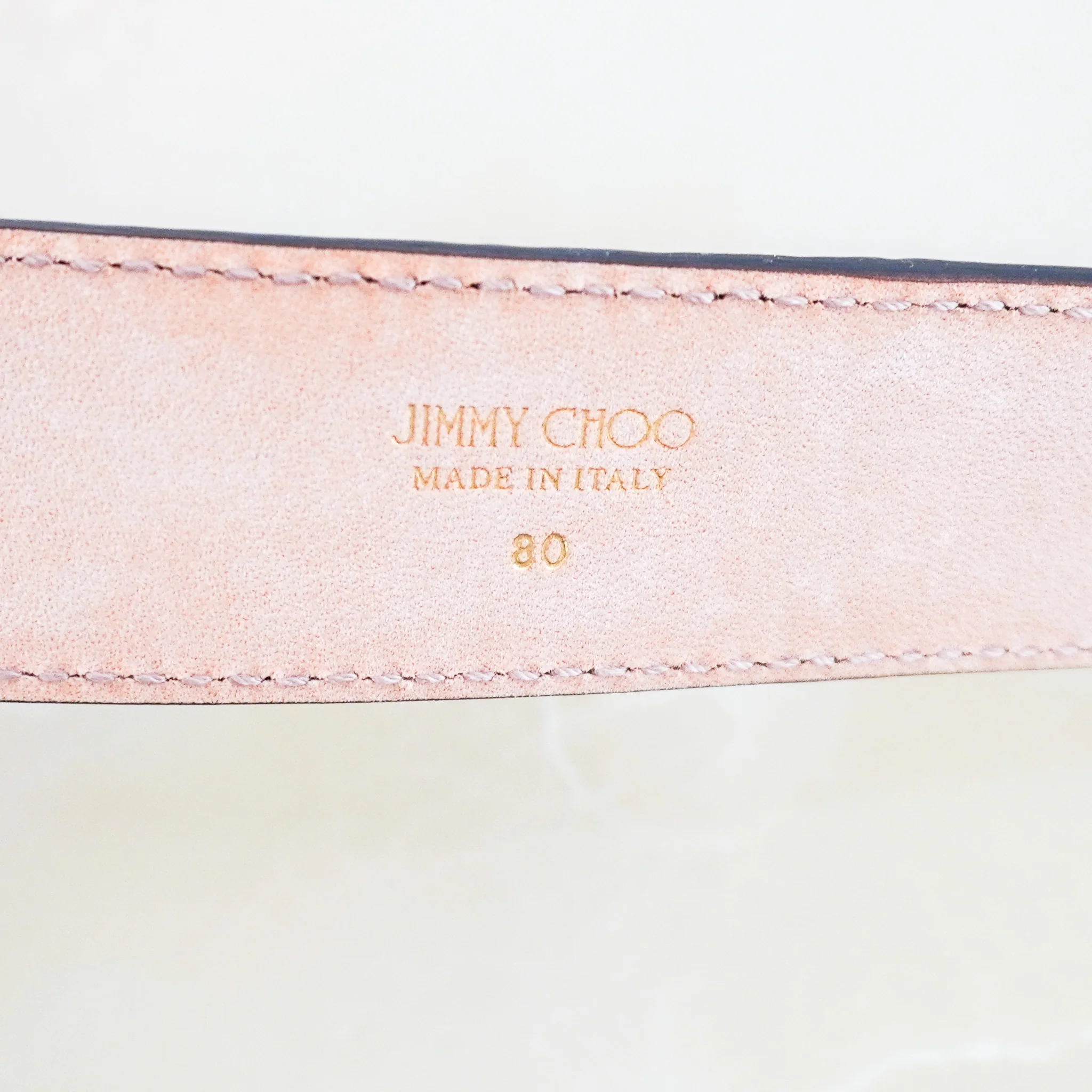 NEW Jimmy Choo Monogram Embossed Belt in Beige RRP £325 | Authentic Preloved FINAL SALE - Image 4