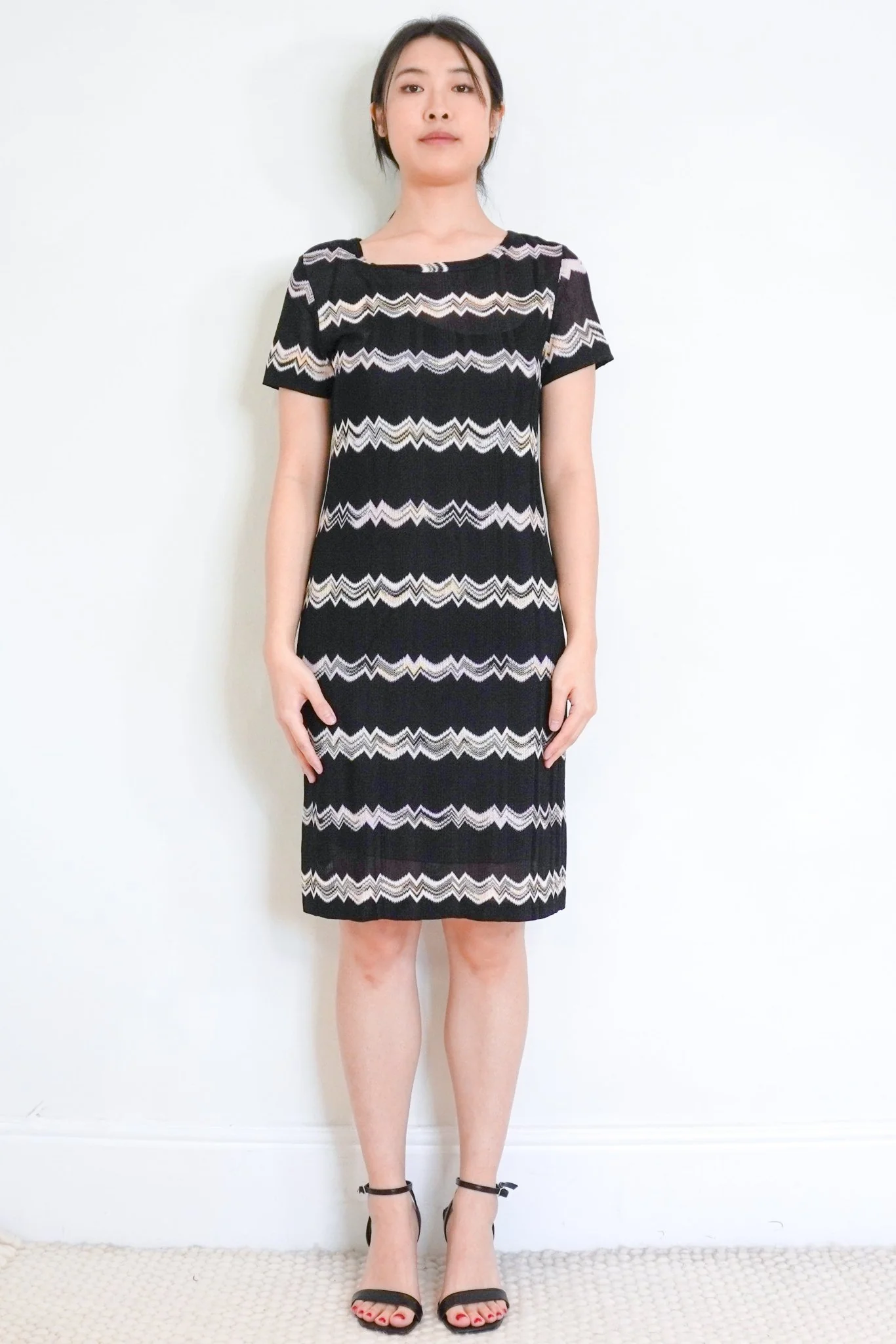 NEW Missoni Black Zigzag Short Sleeve Dress RRP £700 | Authentic Preloved