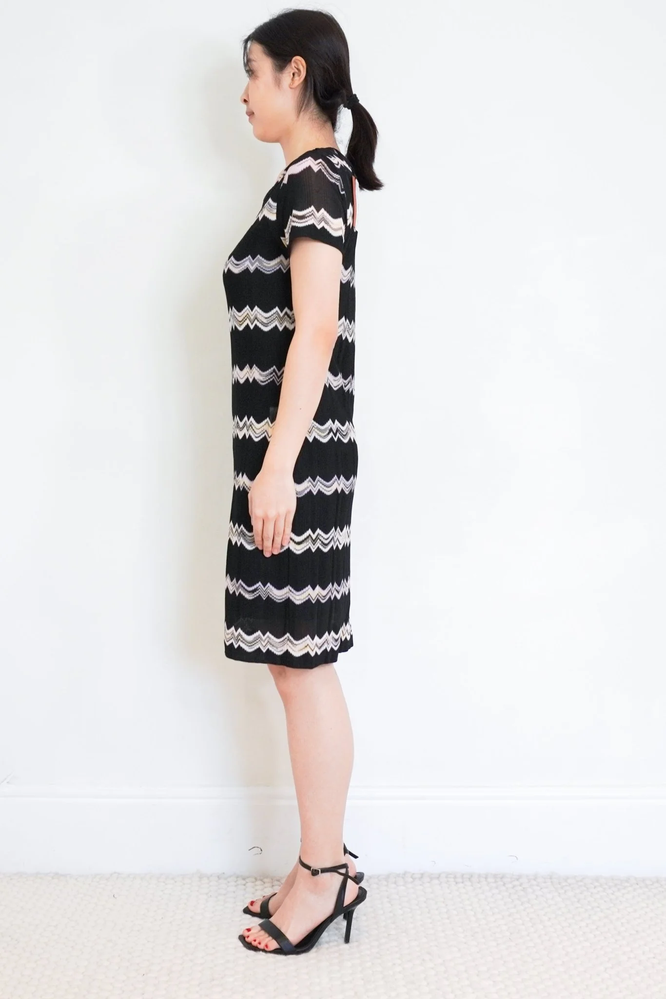NEW Missoni Black Zigzag Short Sleeve Dress RRP £700 | Authentic Preloved - Image 2