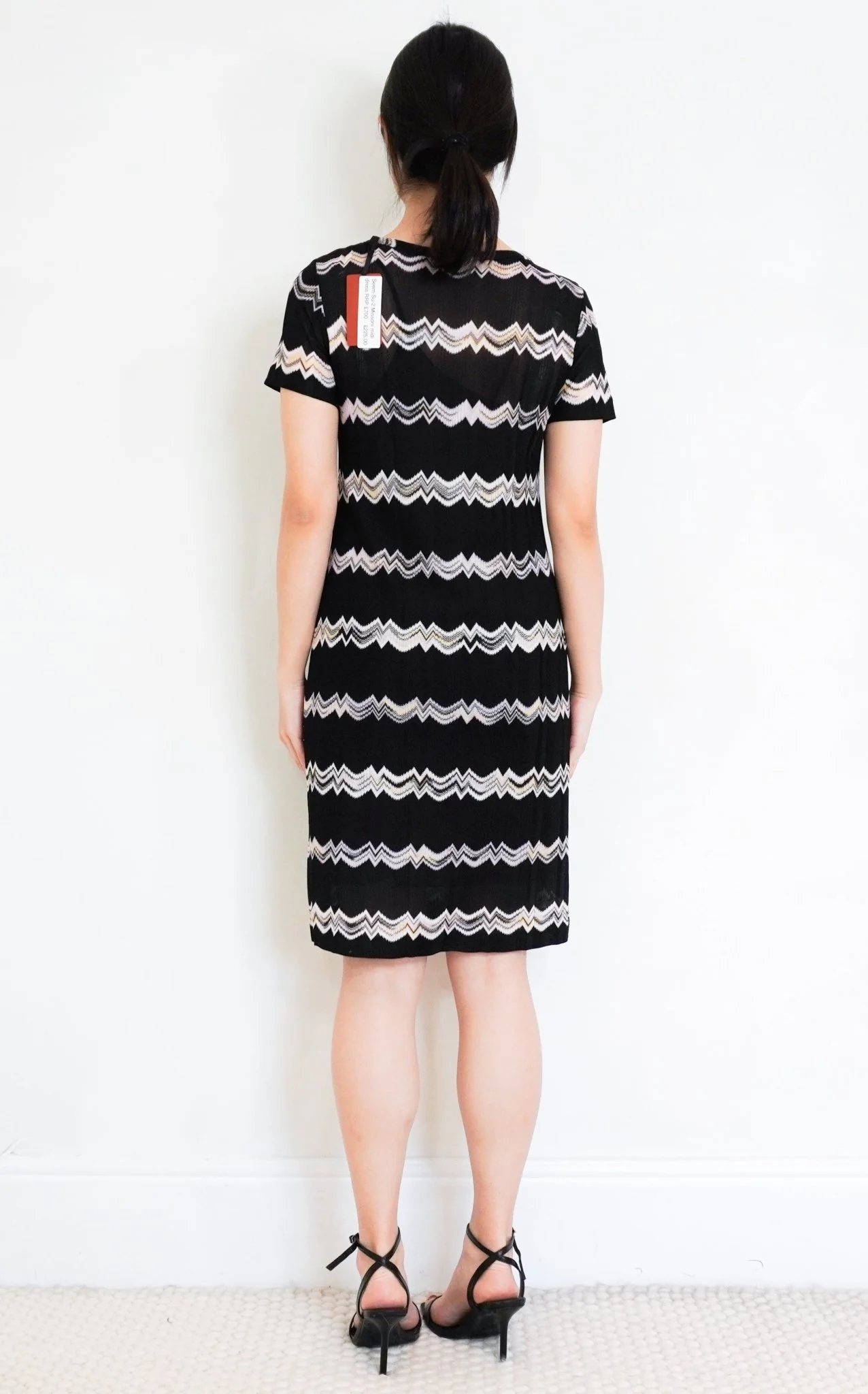 NEW Missoni Black Zigzag Short Sleeve Dress RRP £700 | Authentic Preloved - Image 3