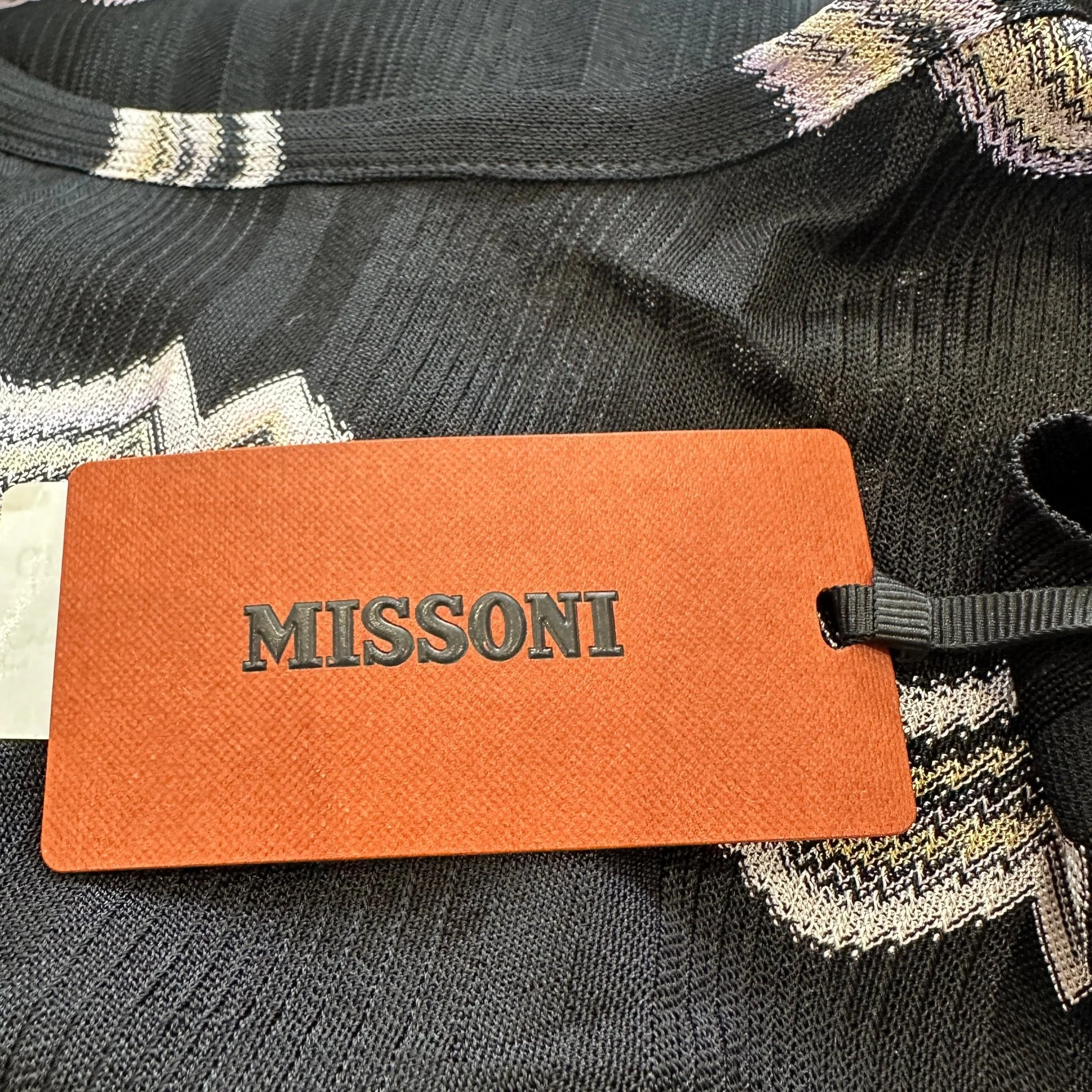 NEW Missoni Black Zigzag Short Sleeve Dress RRP £700 | Authentic Preloved - Image 4