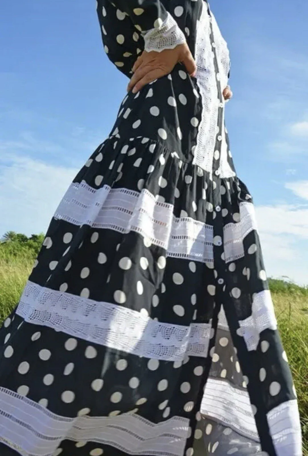 Paper London Hydrangea Black Maxi Dress RRP £385 Authentic Preloved - Image 2