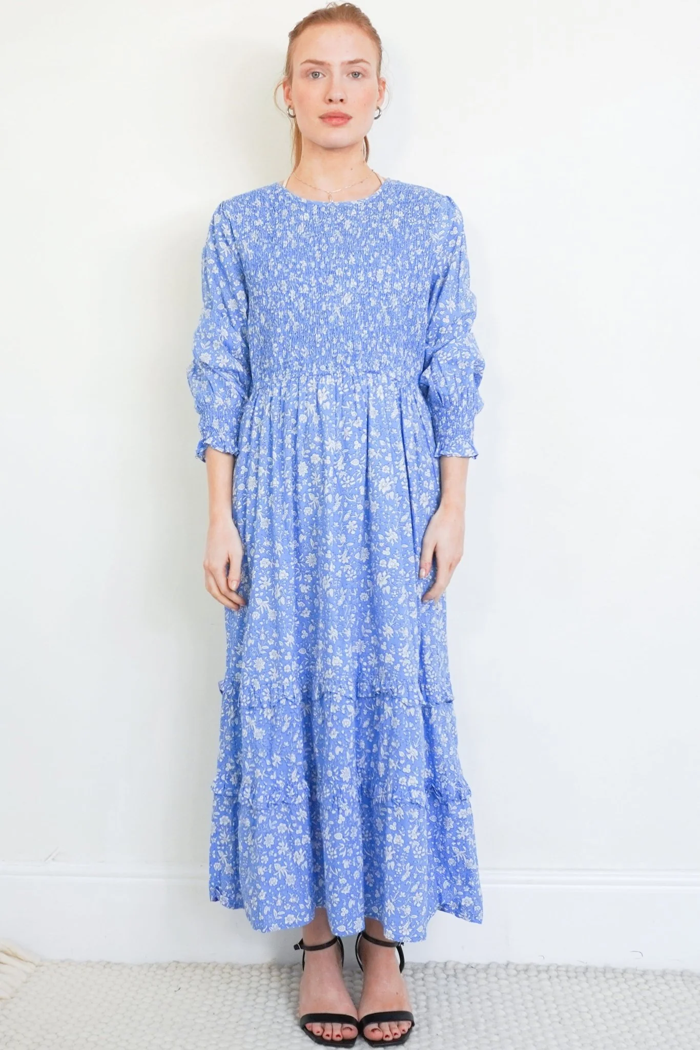 Pink City Prints Blue Maxi Dress RRP £180 | Authentic & Preloved