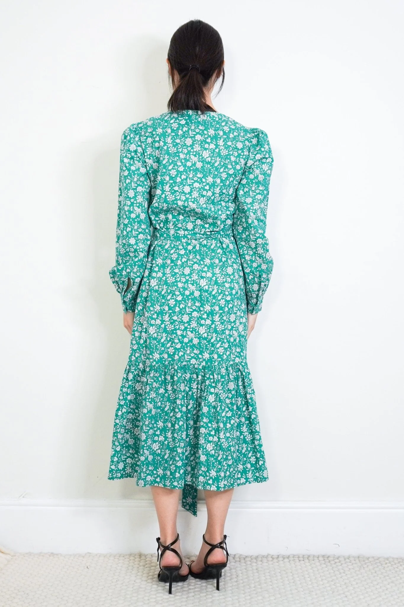 Pink City Prints Green Floral Dress RRP £250 | Authentic Preloved - Image 3