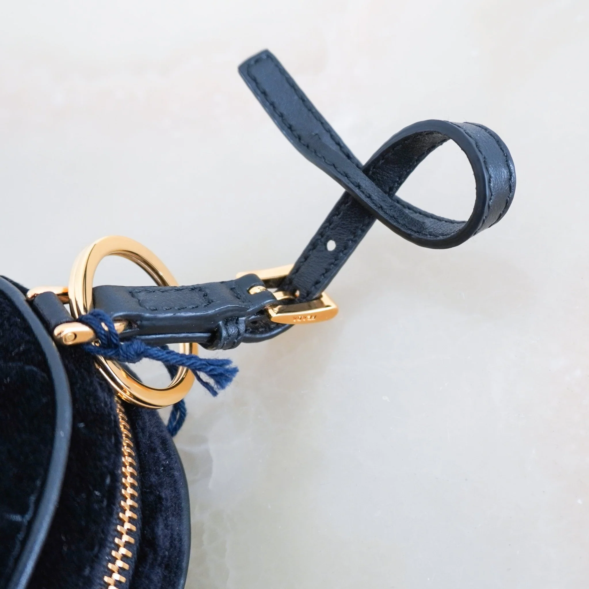 Prada Black Velvet Floral Coin Purse Charm RRP £520 | Authentic Preloved - Image 5