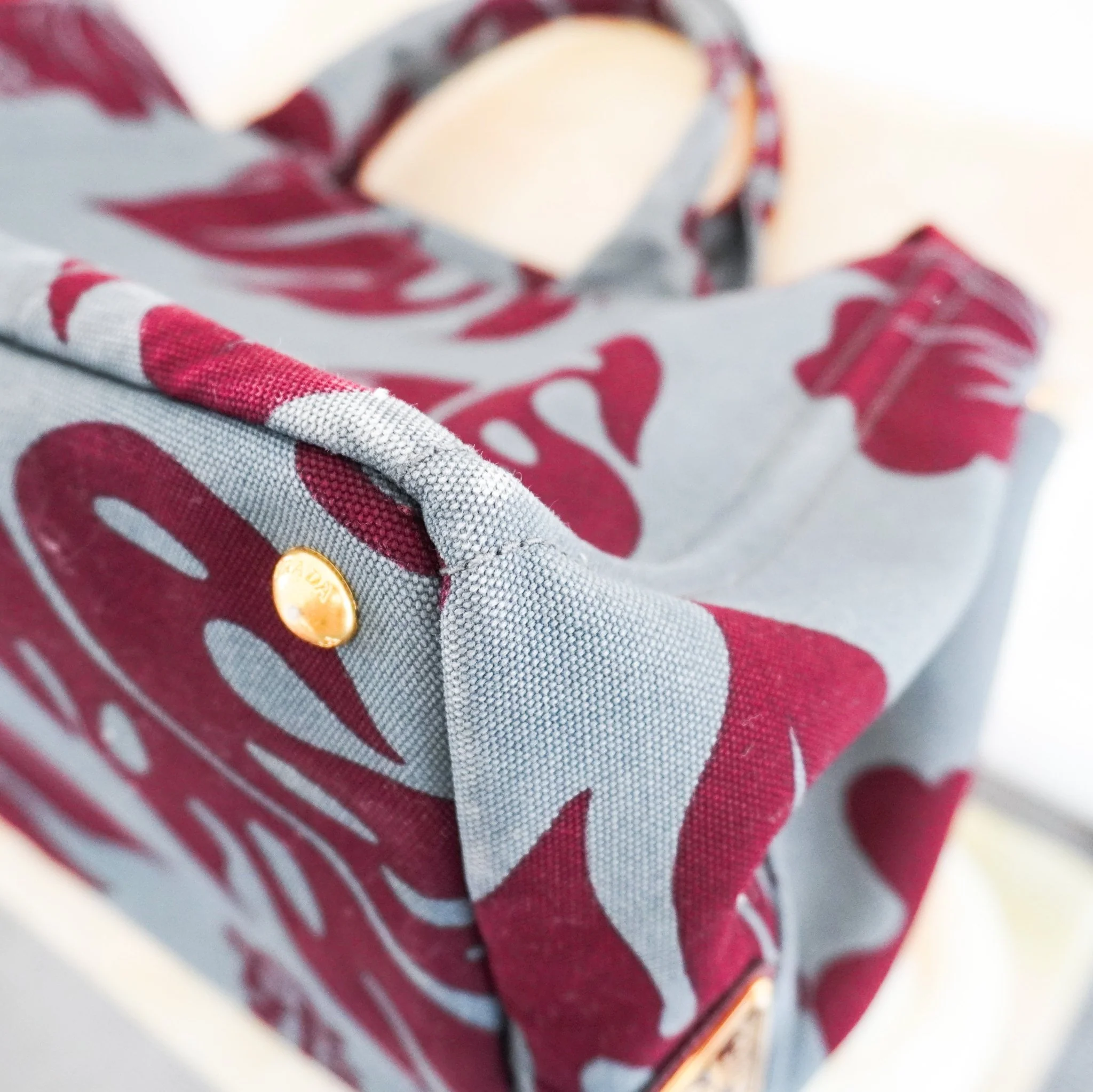Prada Blue Canapa Stampata Floral Tote Bag RRP £850 | Authentic Preloved - Image 12