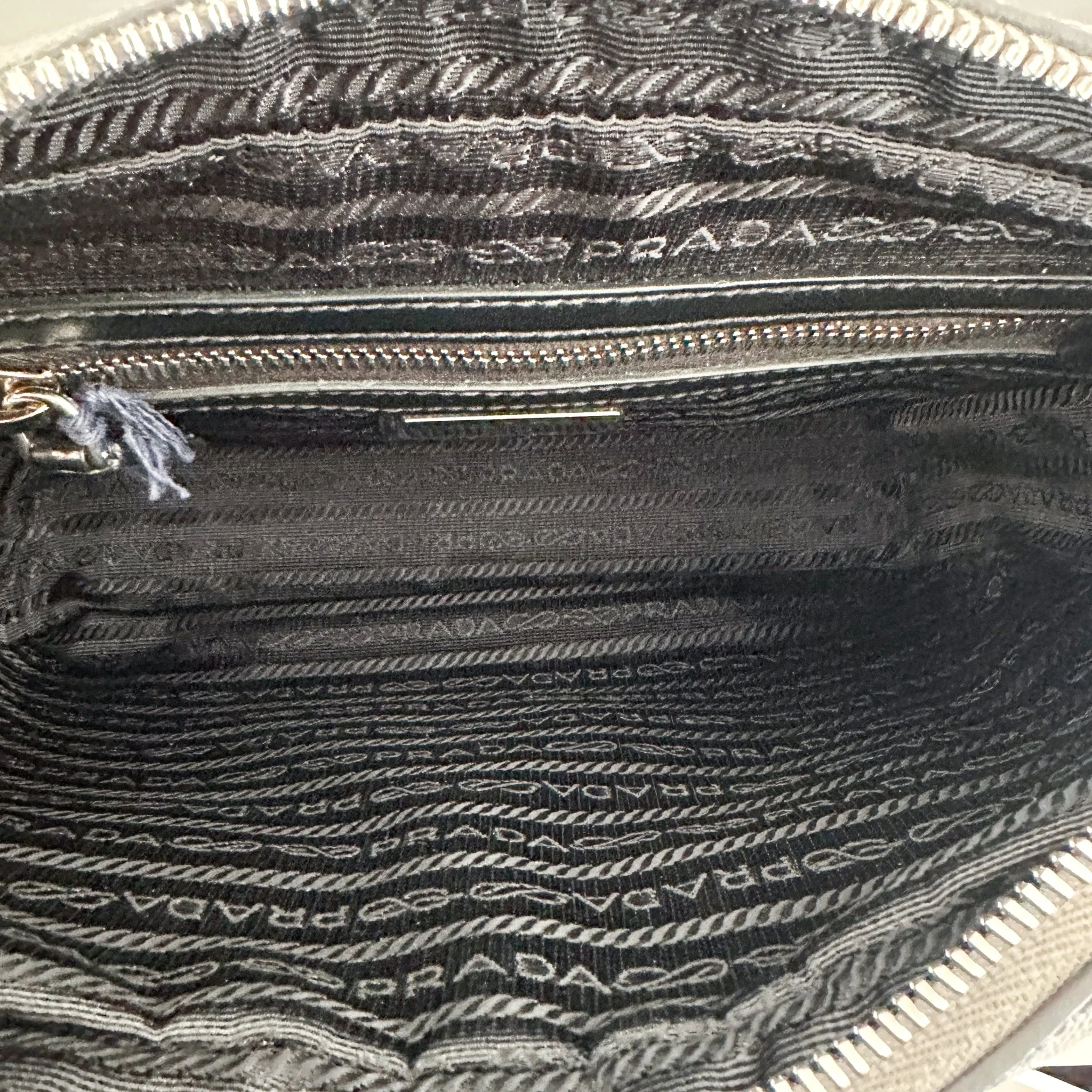 Prada Grey Saffiano Aresia Messenger Bag (RRP £1900) | Authentic Preloved - Image 9